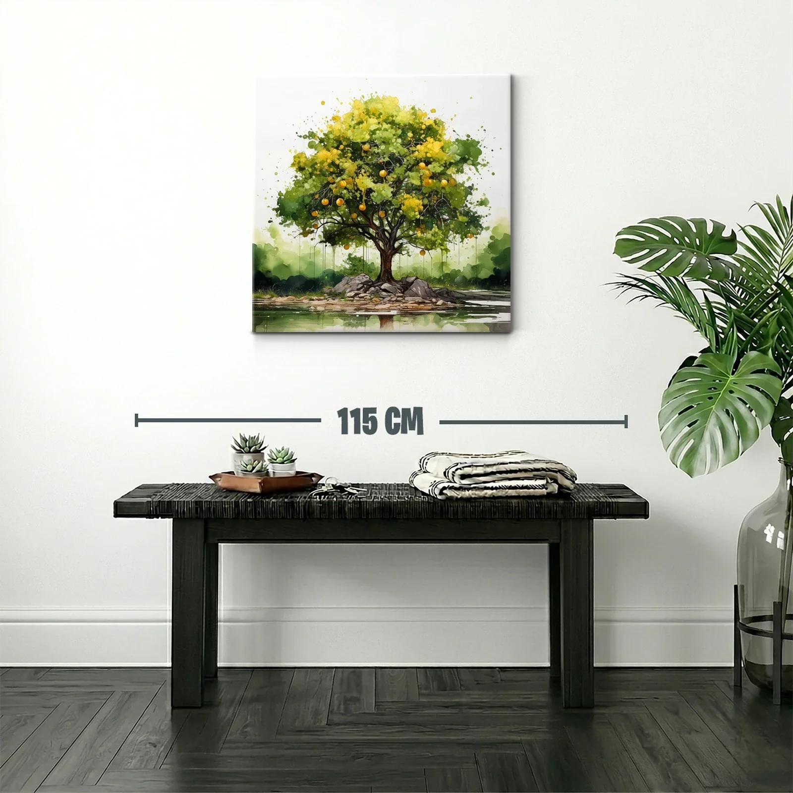 Árbol frutal vibrante sobre islote sereno — miniatura 2