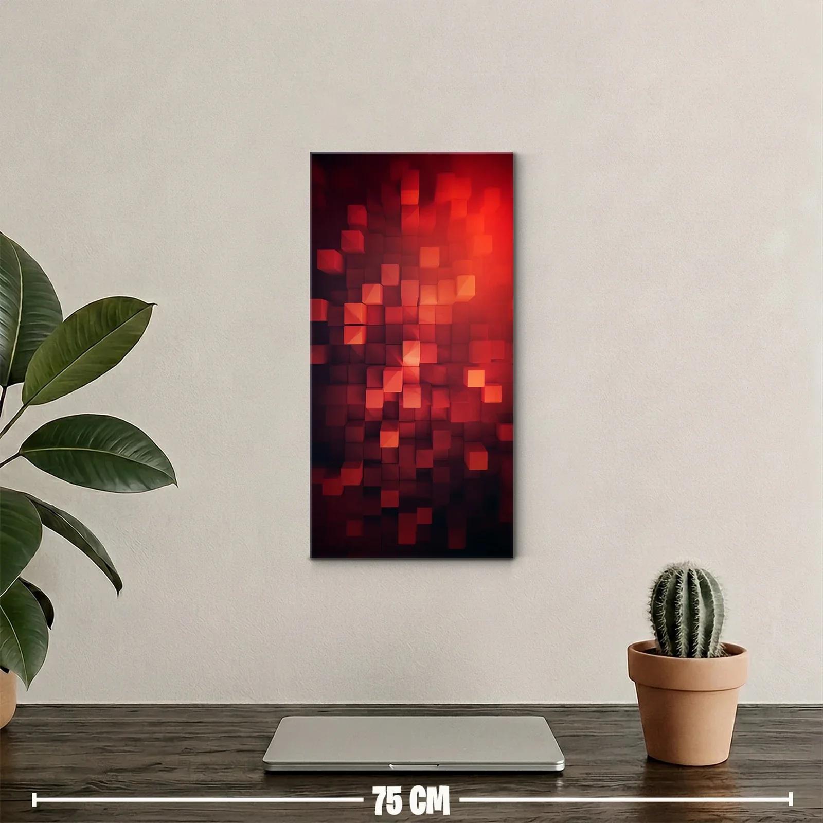 Cuadro mosaico abstracto de cuadrados luminosos — miniatura 2