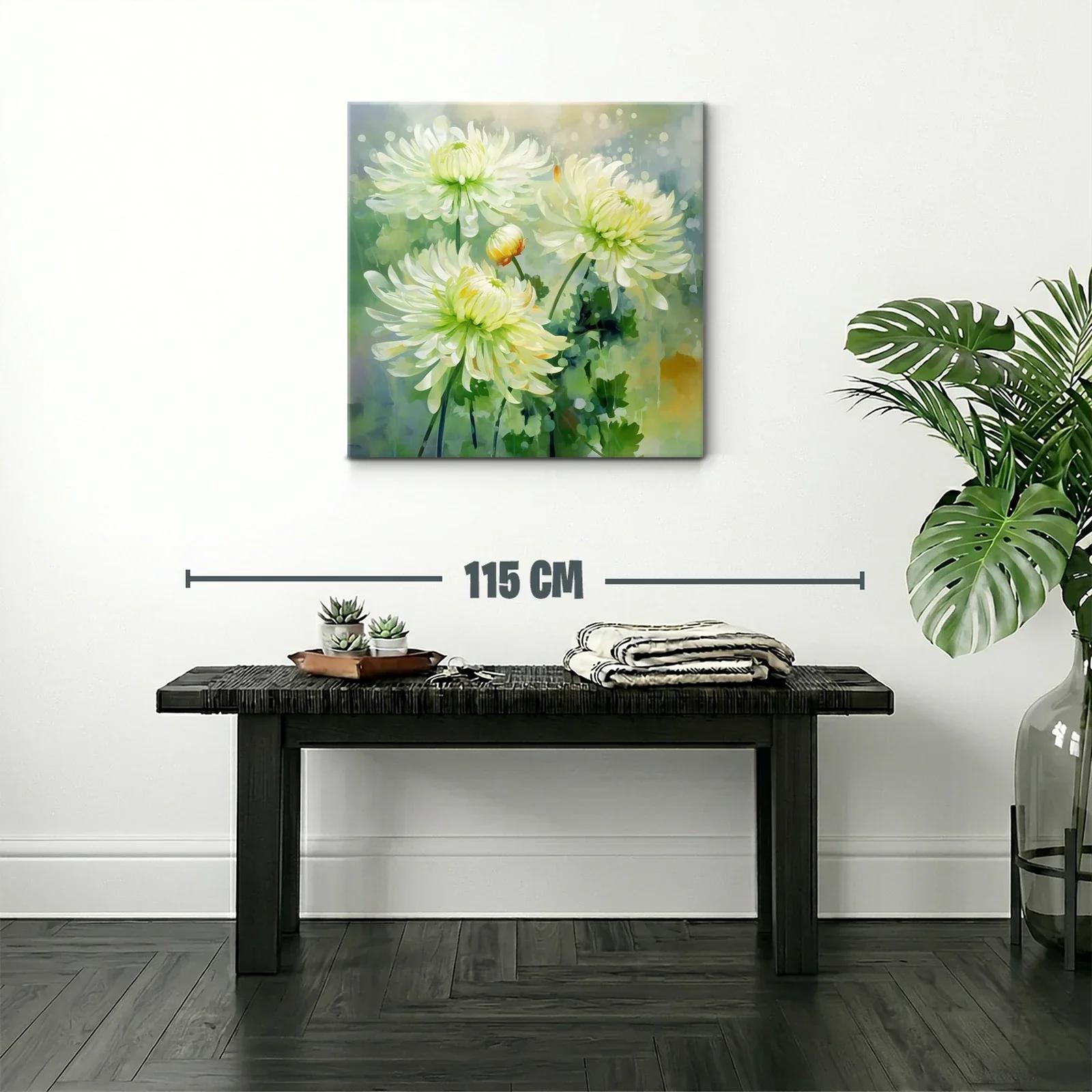 Elegancia natural con flores blancas y verdes suaves — miniatura 2