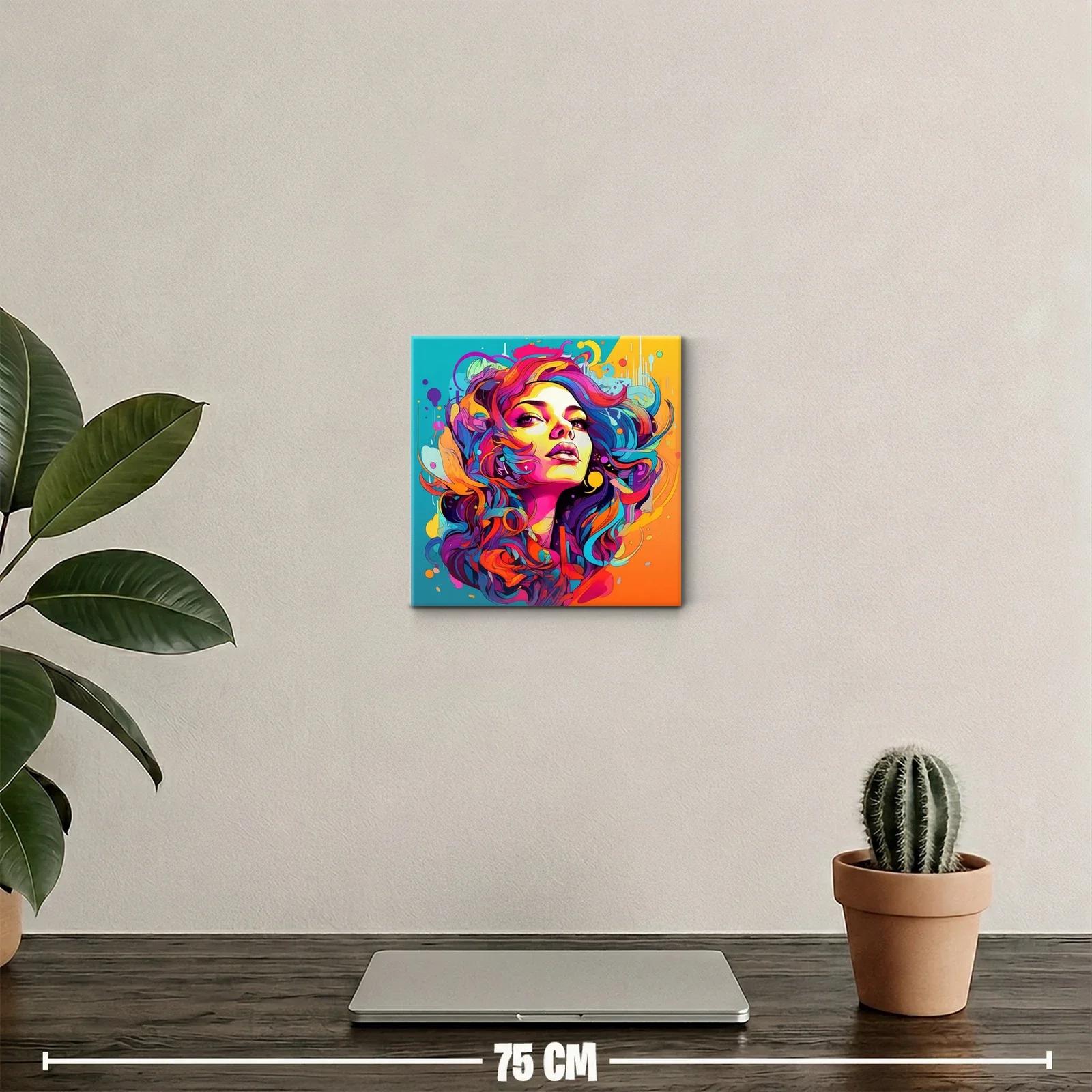 Retrato vibrante con explosión de color y estilo dinámico — miniatura 2