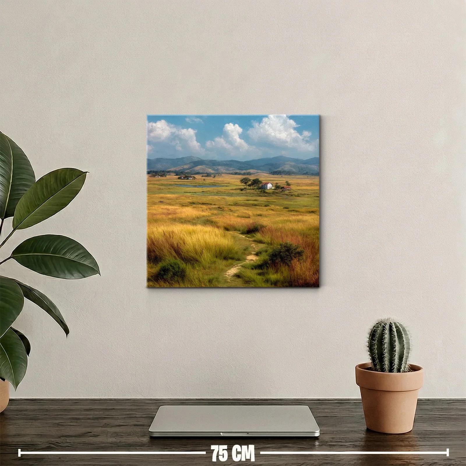 Paisaje campestre con praderas y cielos azules — miniatura 2