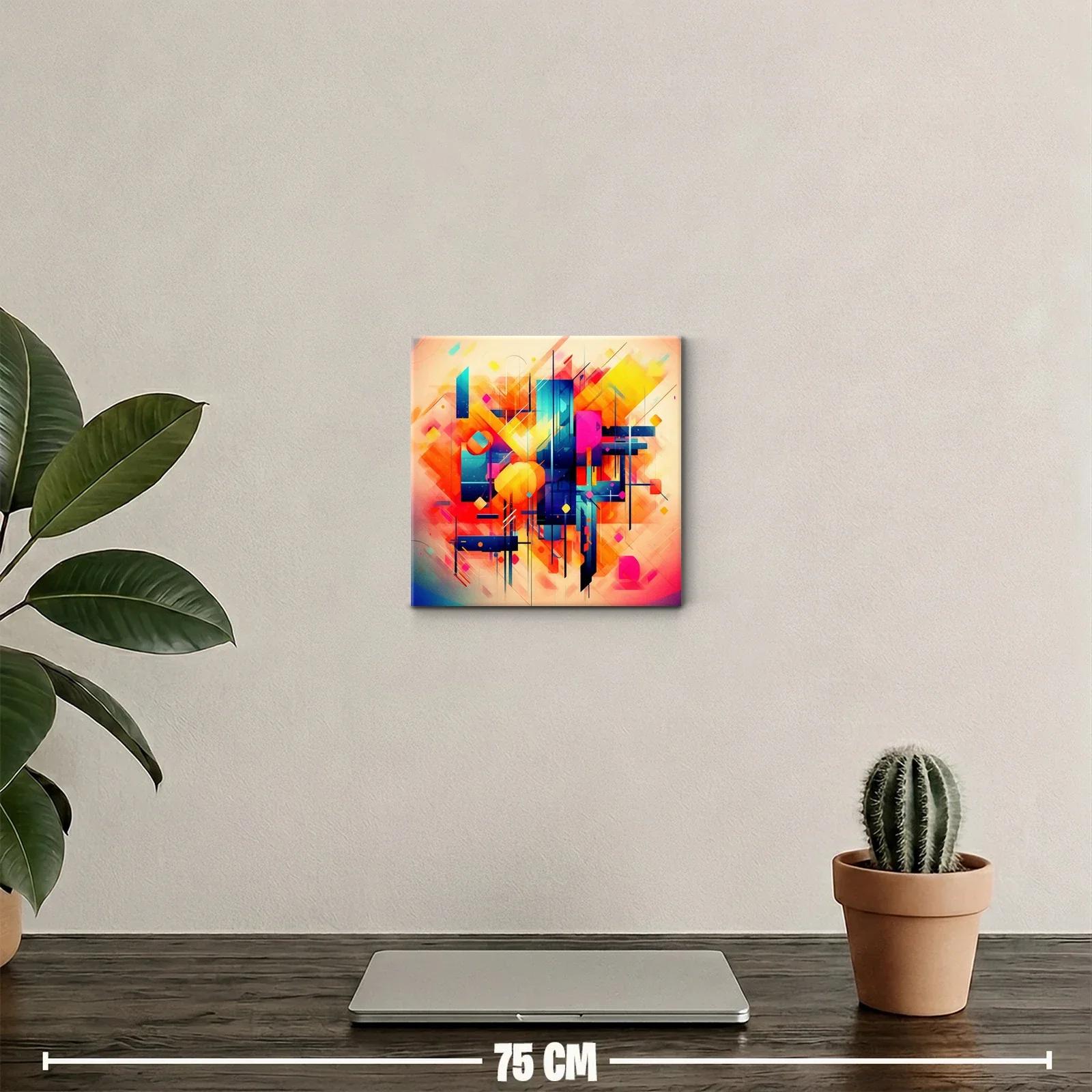 Explosión abstracta de colores vibrantes y formas geométricas — miniatura 2