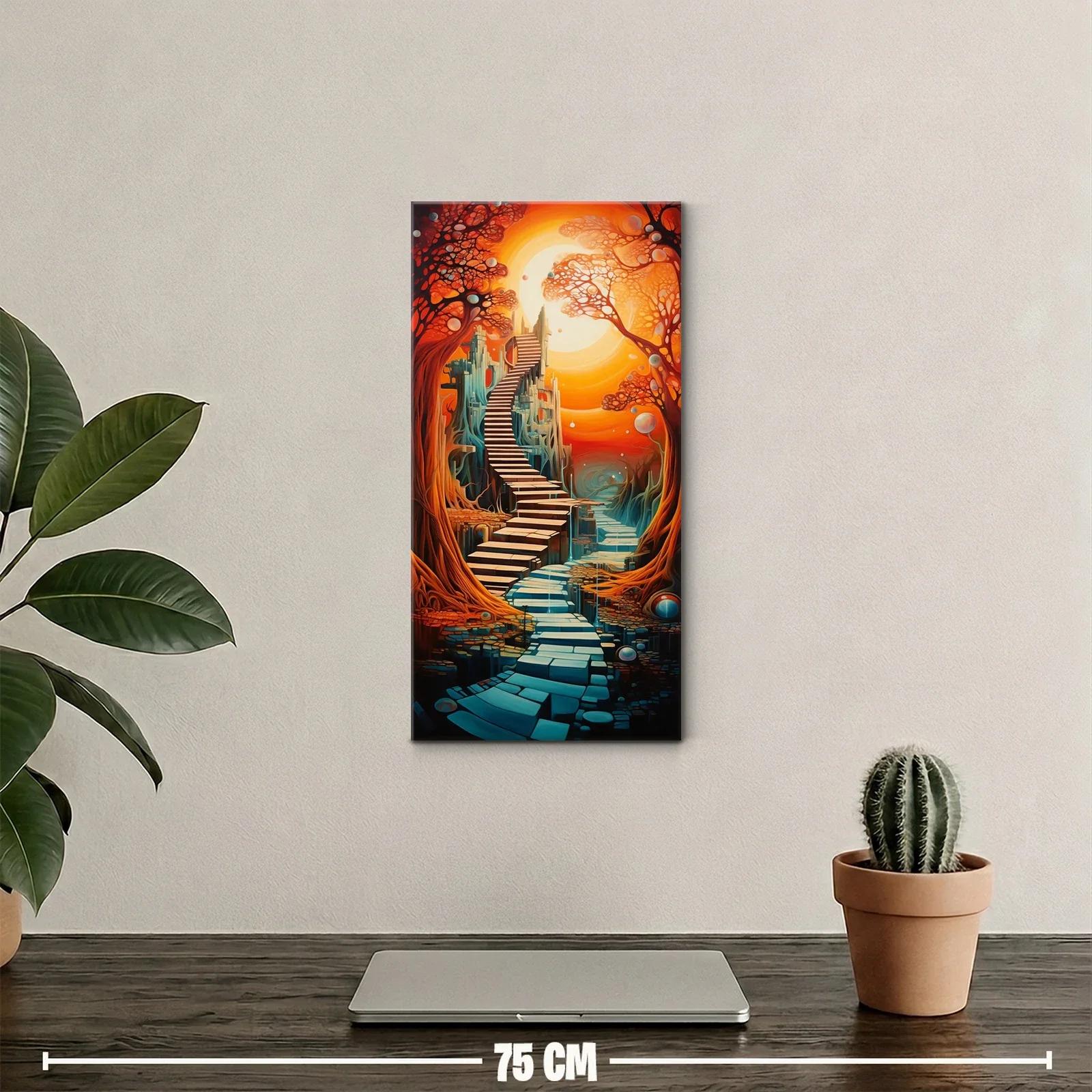 Cuadro escalera fantástica hacia un sol brillante — miniatura 2