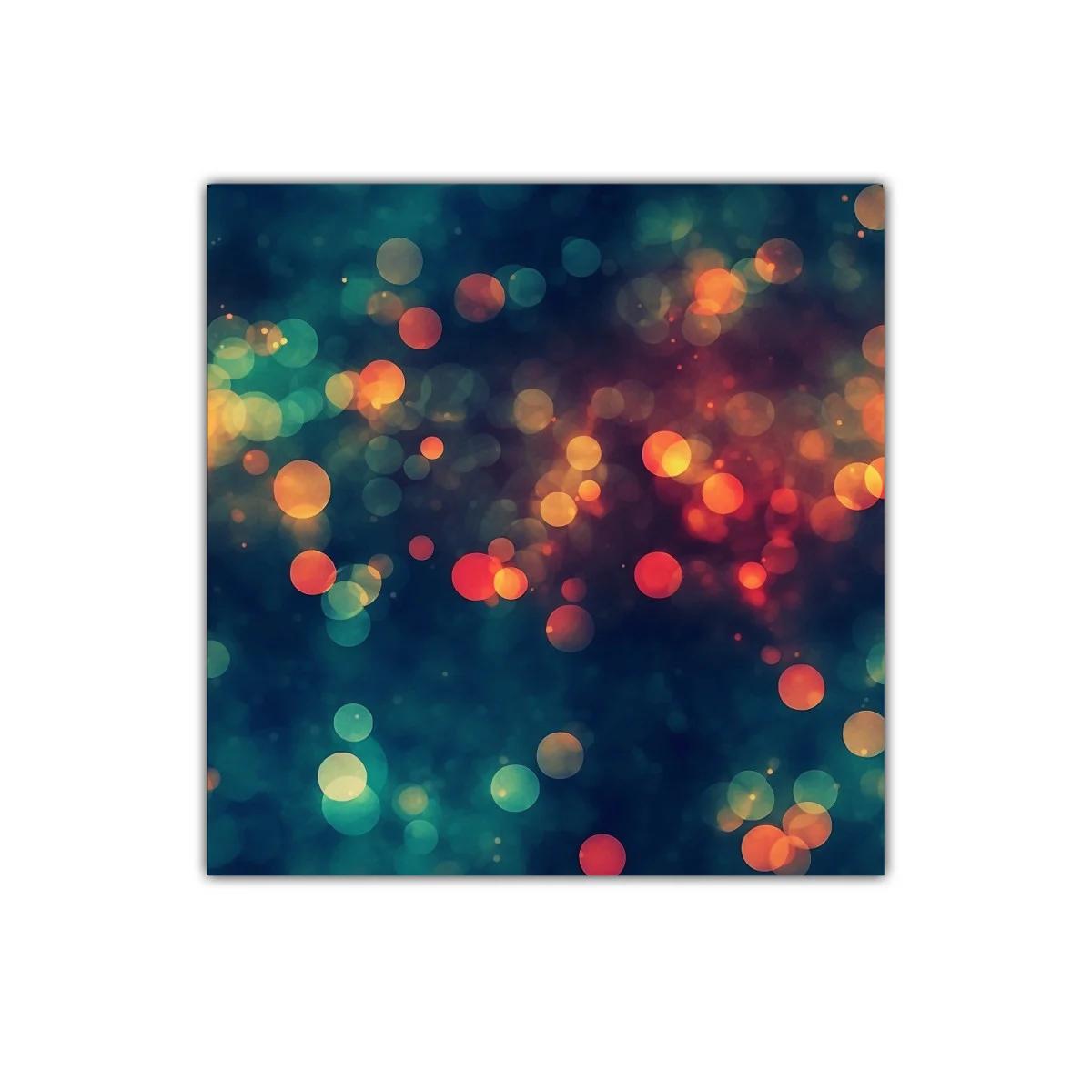 Cuadro decorativo de luces difusas en tonos cálidos y fríos — imagen principal
