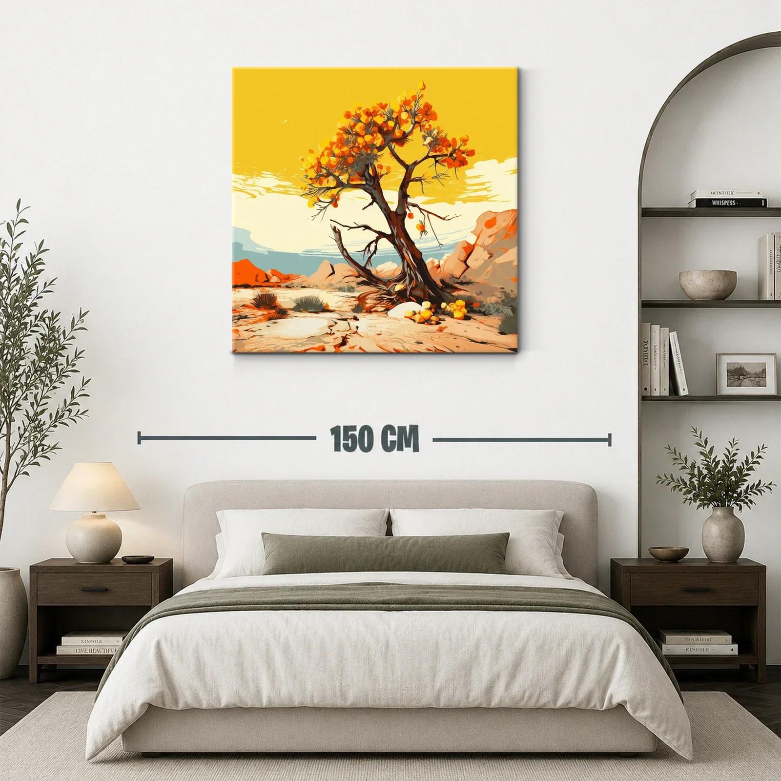 Árbol solitario con tonos cálidos en paisaje desértico — miniatura 3