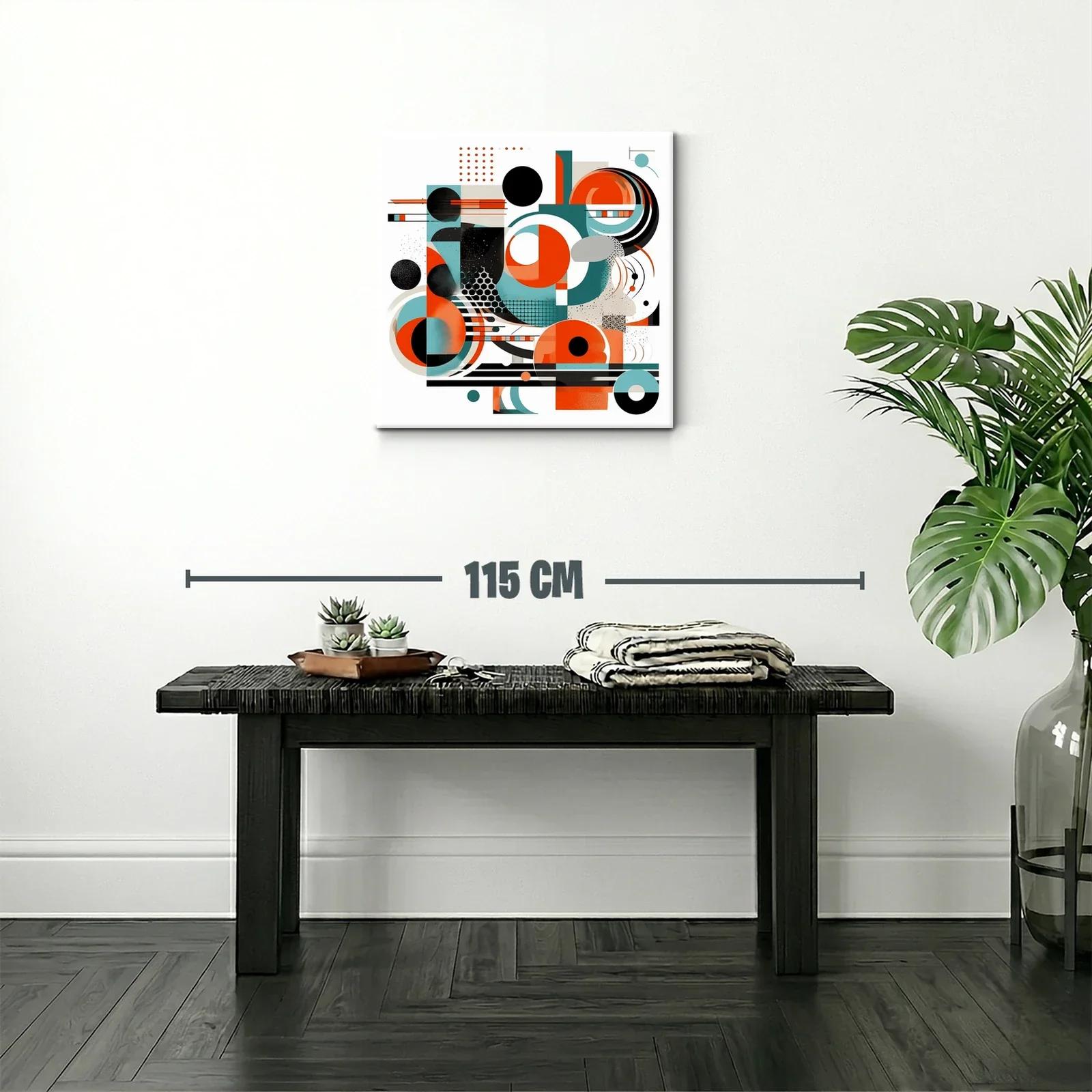Composición abstracta en tonos vibrantes y geométricos — miniatura 2