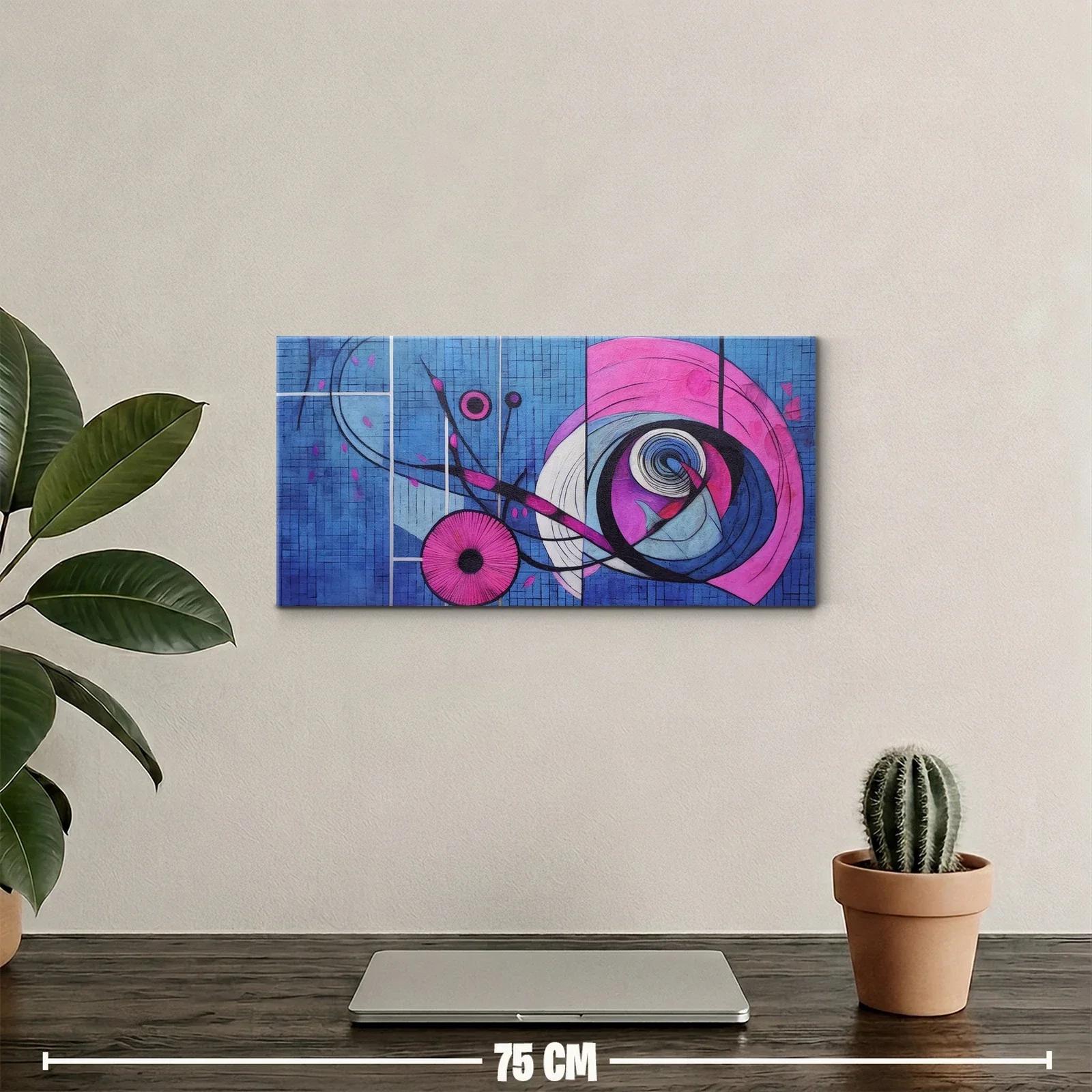Cuadro de geometría abstracta con retícula cuadriculada — miniatura 2