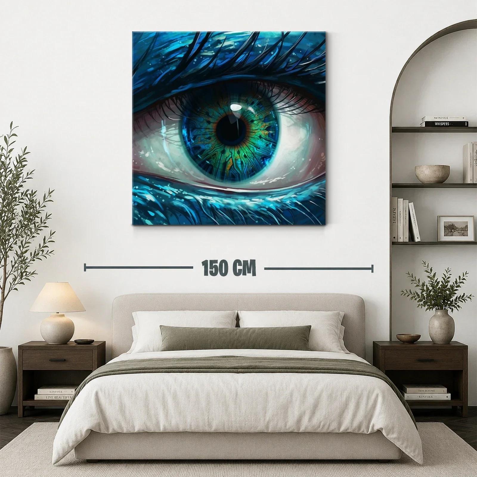 Impactante retrato de ojo con detalles tecnológicos — miniatura 3