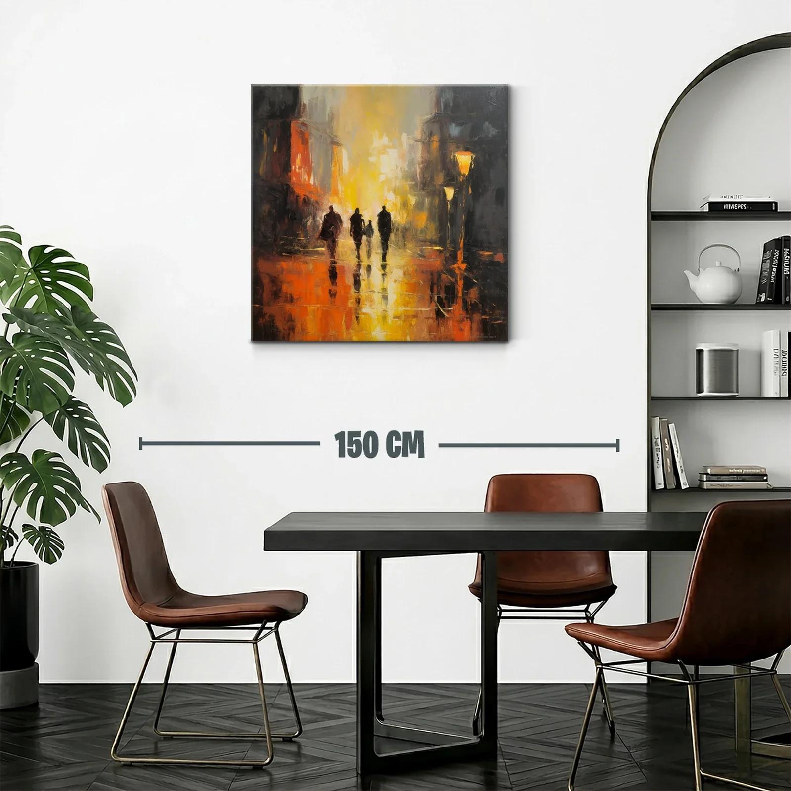 Atardecer Urbano con Siluetas Caminando entre Luces — miniatura 2