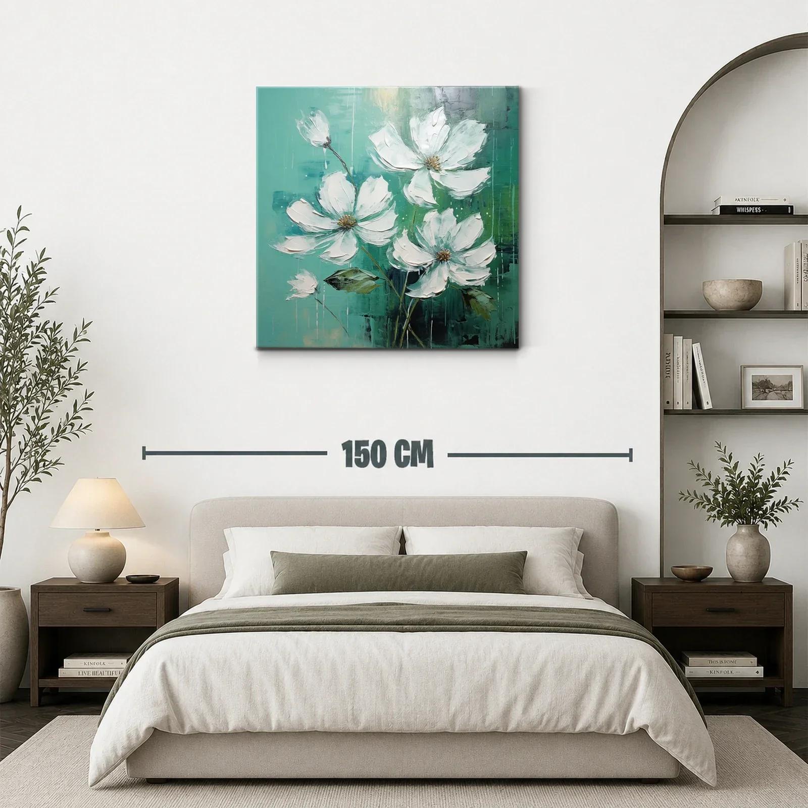 Floral delicadeza en tonos verdes y blancos — miniatura 3