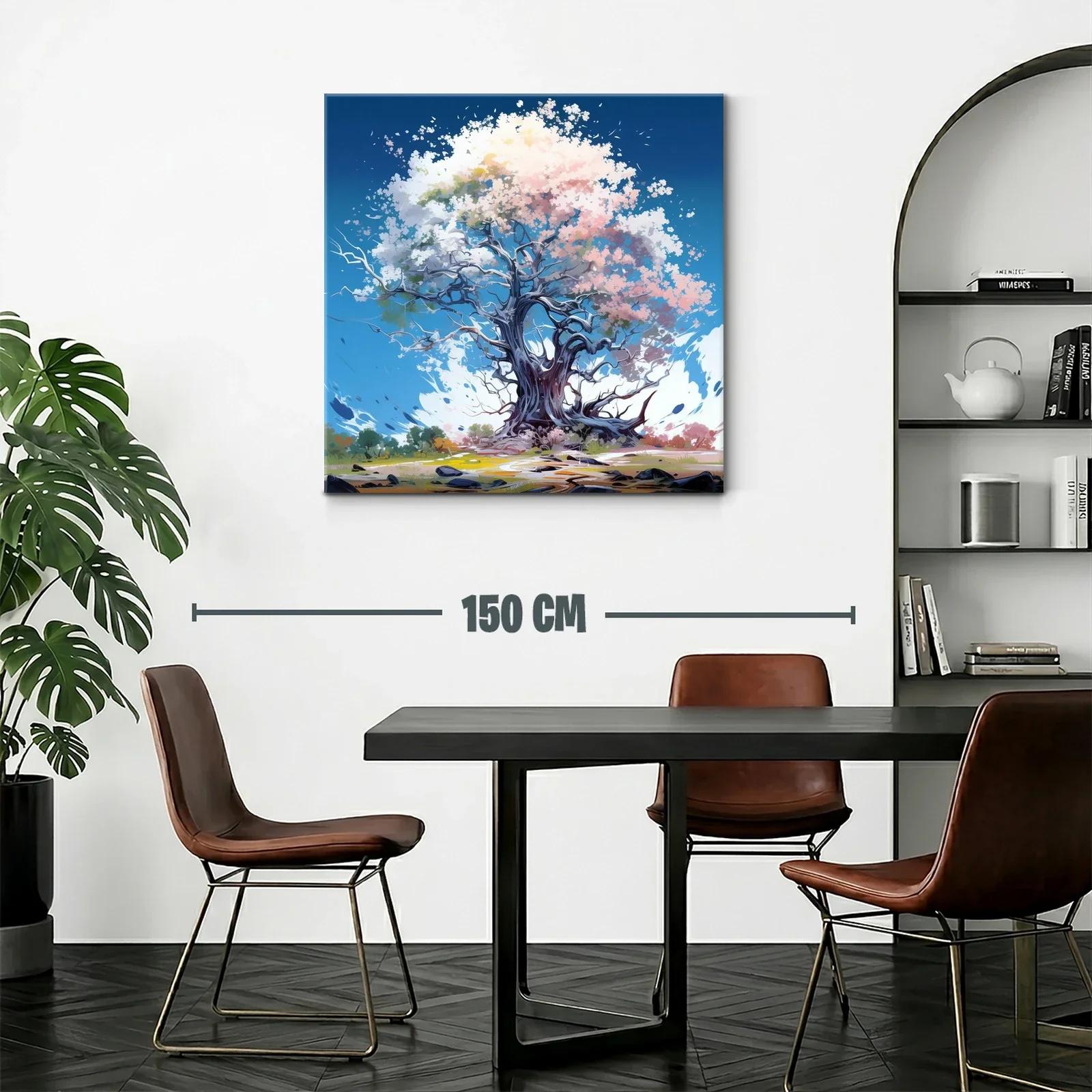 Árbol mágico en tonos suaves y cielo azul profundo — miniatura 2