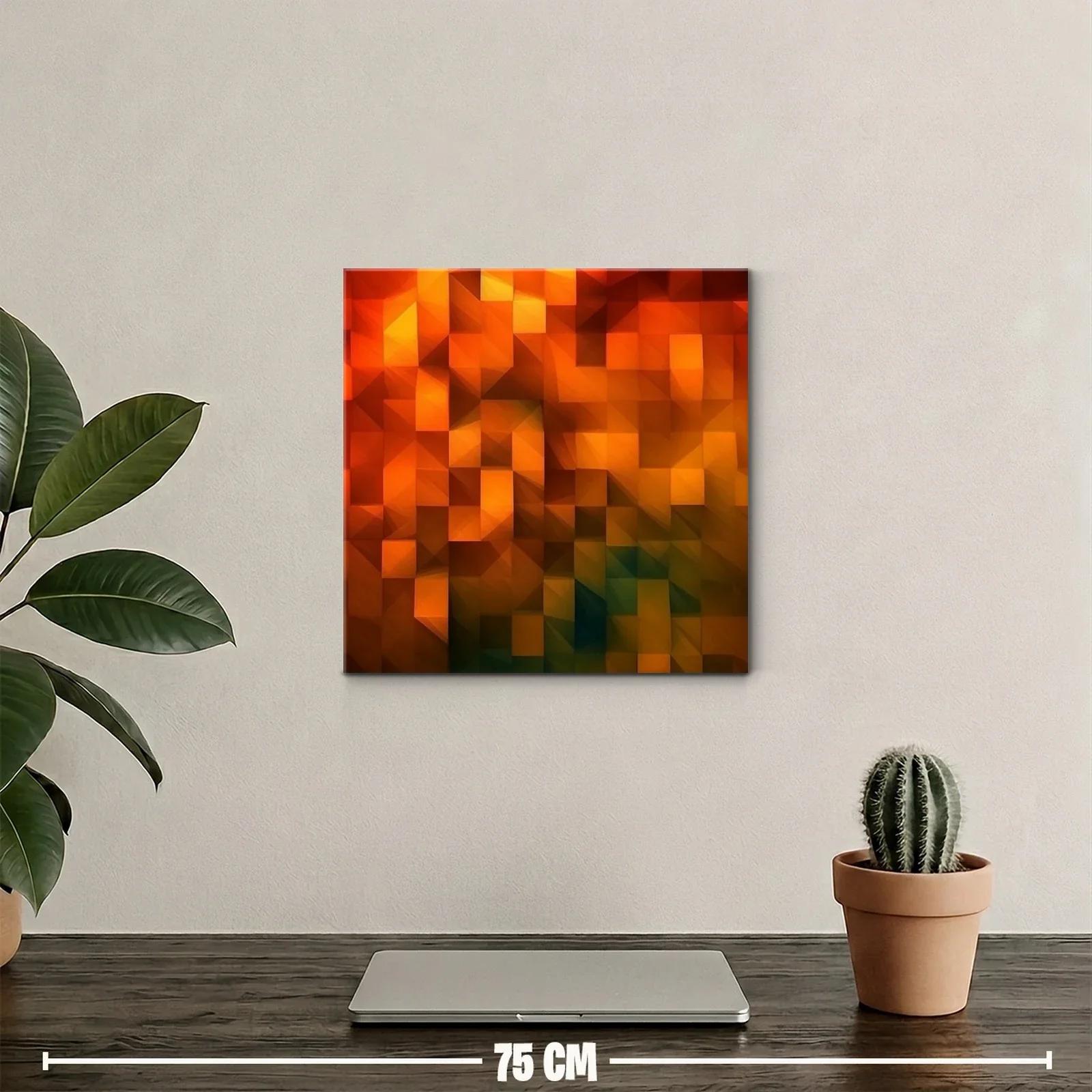 Composición abstracta en tonos cálidos y geométricos — miniatura 2