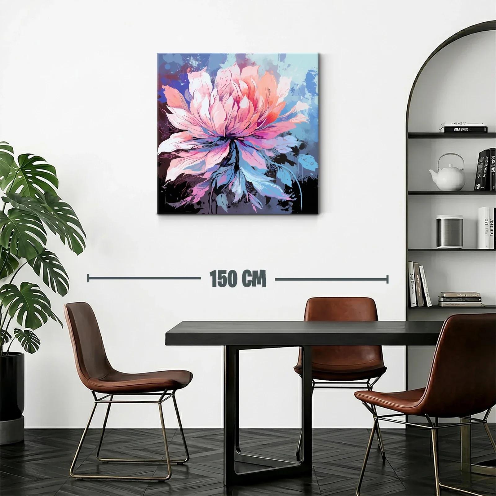 Flor de explosión cromática en tonos pastel y azules — miniatura 2