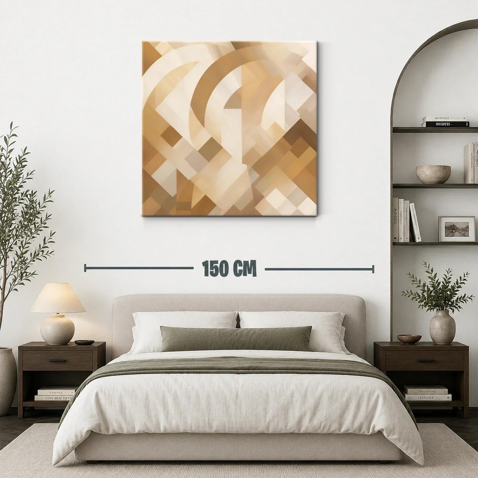 Composición geométrica en tonos tierra y beige — miniatura 3