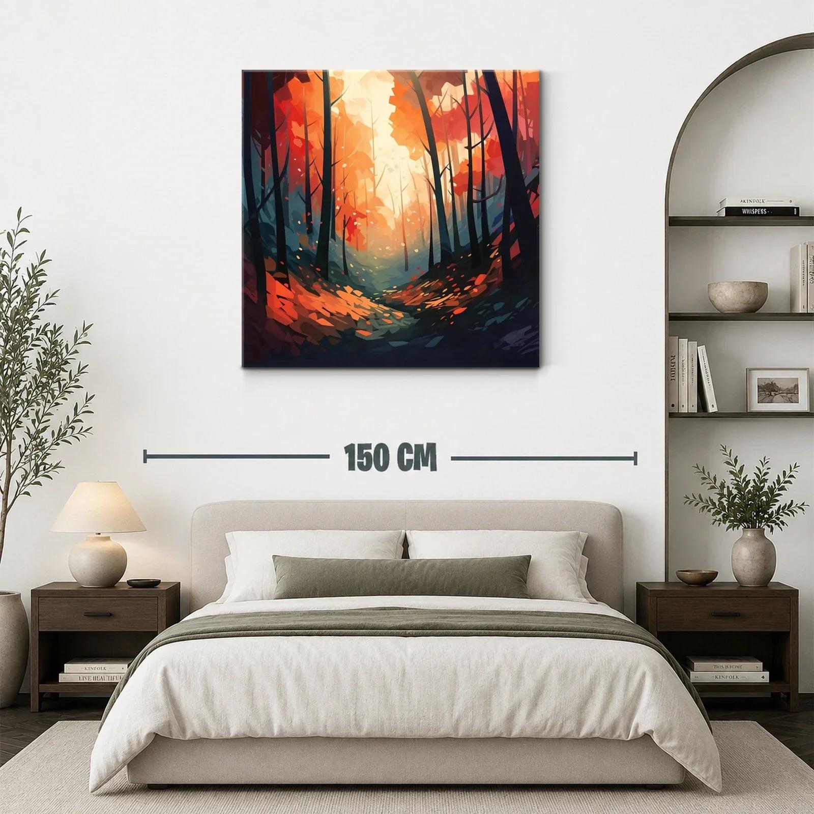 Bosque otoñal con luz cálida y tonos vibrantes — miniatura 3
