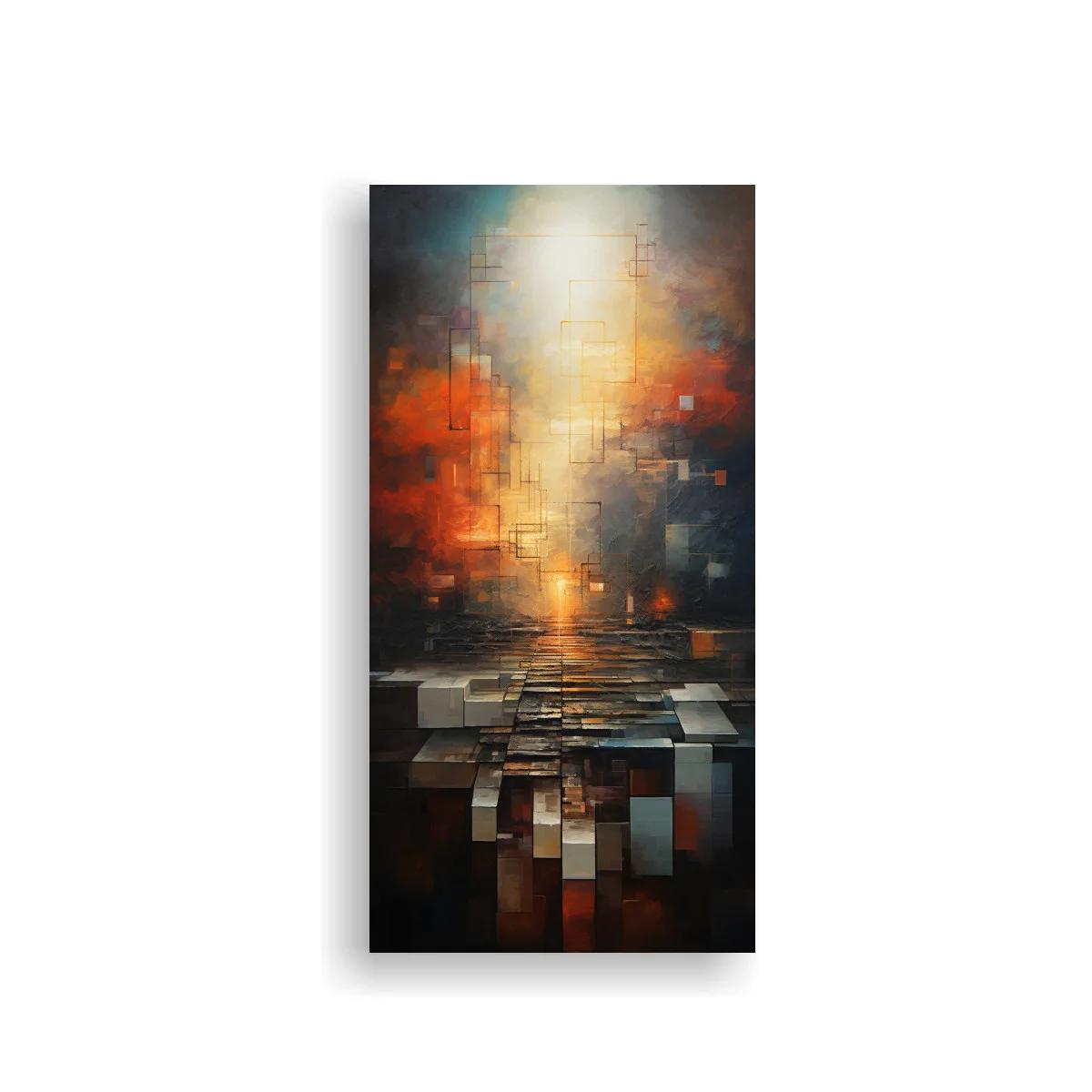 Cuadro resplandor vertical con reflejo brillante — imagen principal