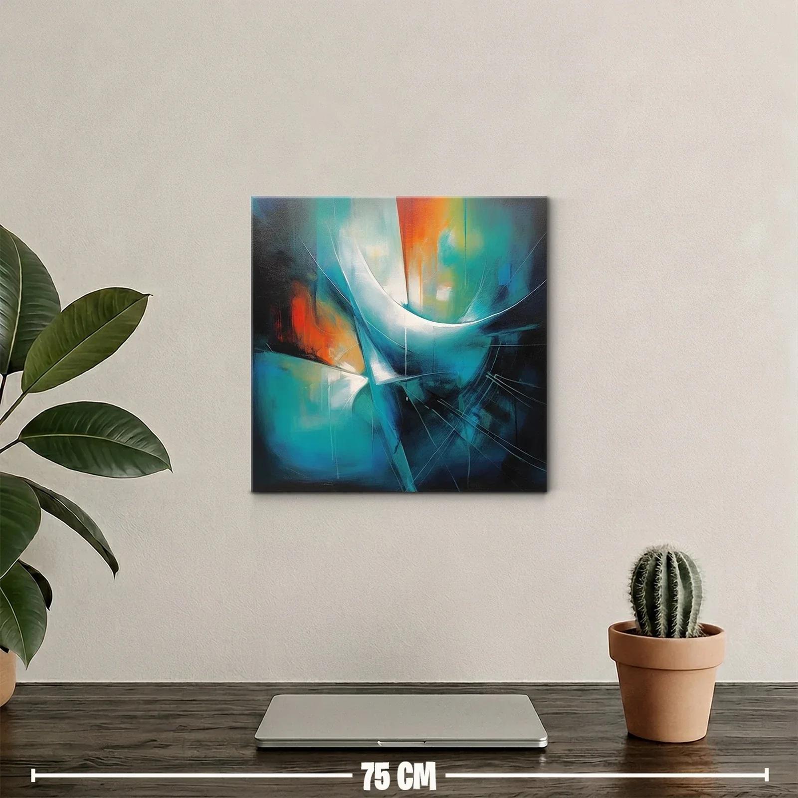 Composición abstracta en tonos vibrantes y contrastes dinámicos — miniatura 2