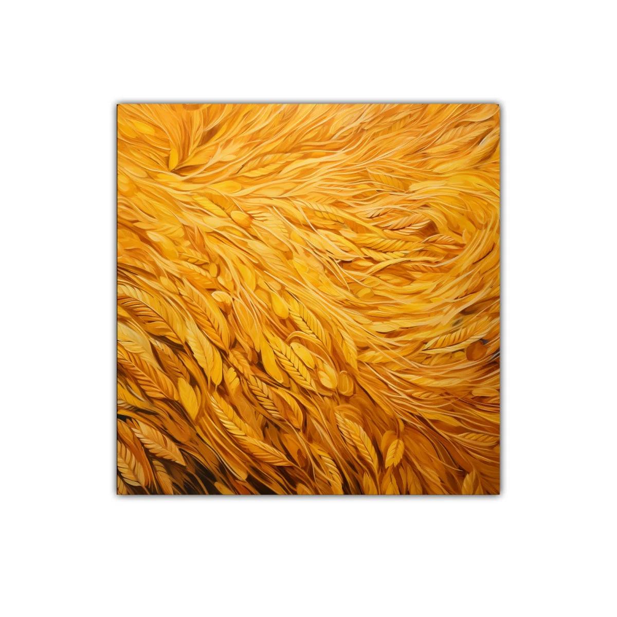 Cuadro decorativo con espigas doradas en movimiento — imagen principal