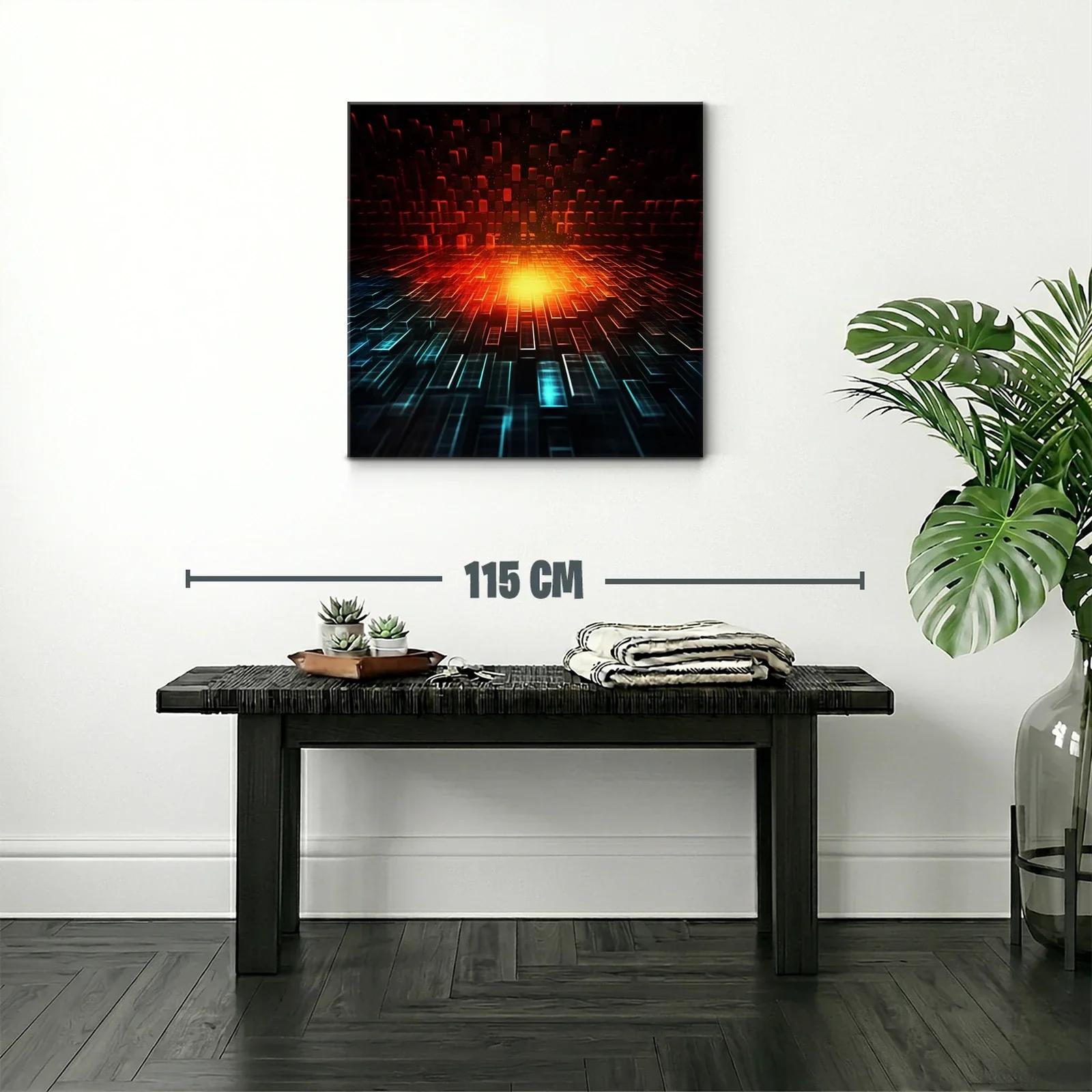 Impactante obra de arte digital con luz y geometría vibrante — miniatura 2