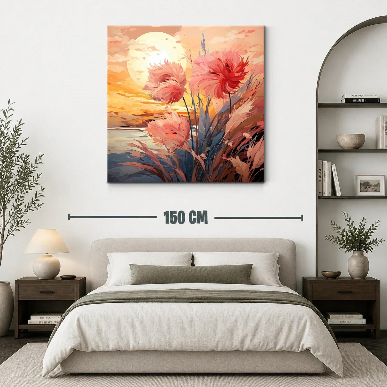 Flores en atardecer con tonos cálidos y suaves — miniatura 3