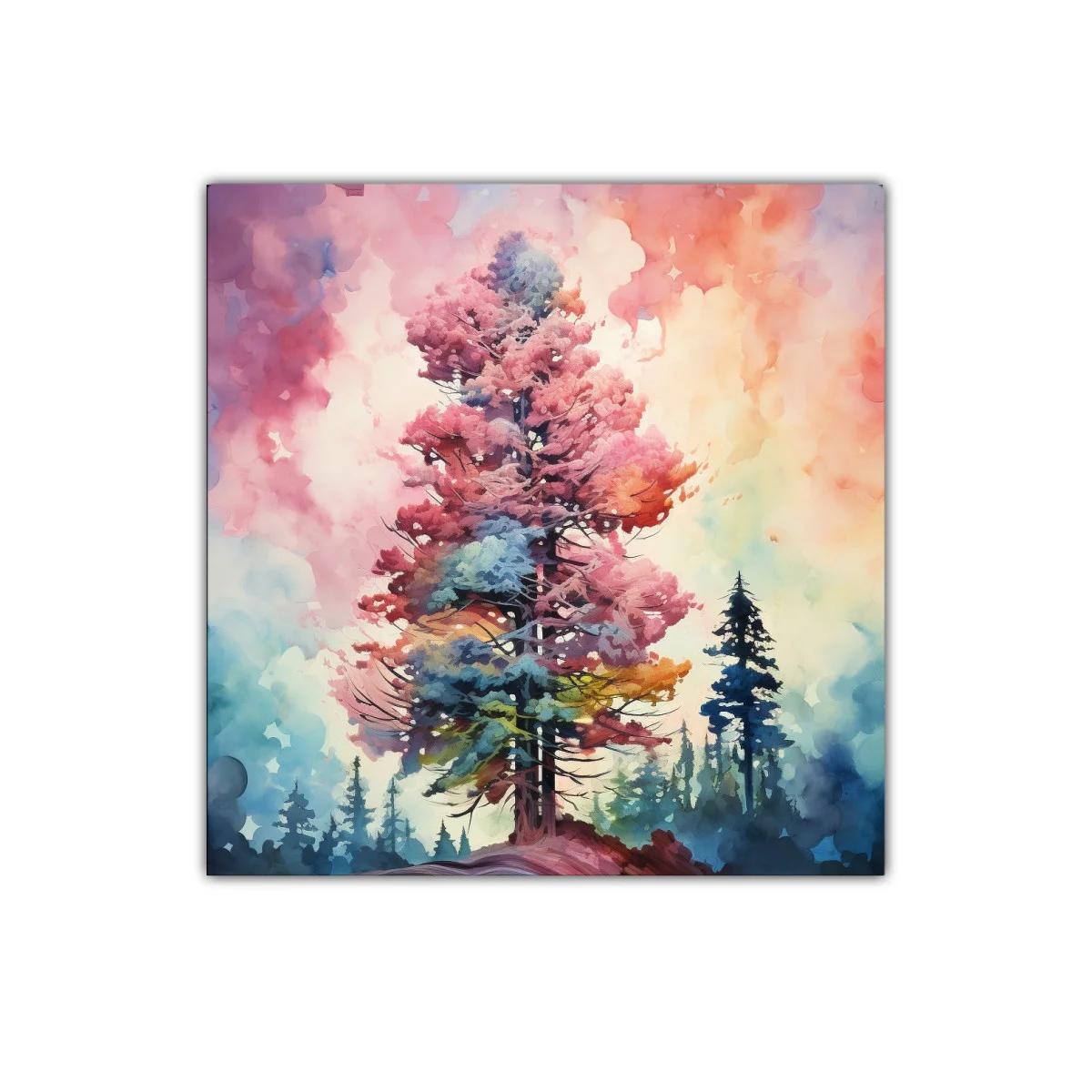 Árbol multicolor en bosque de ensueño vibrante — imagen principal