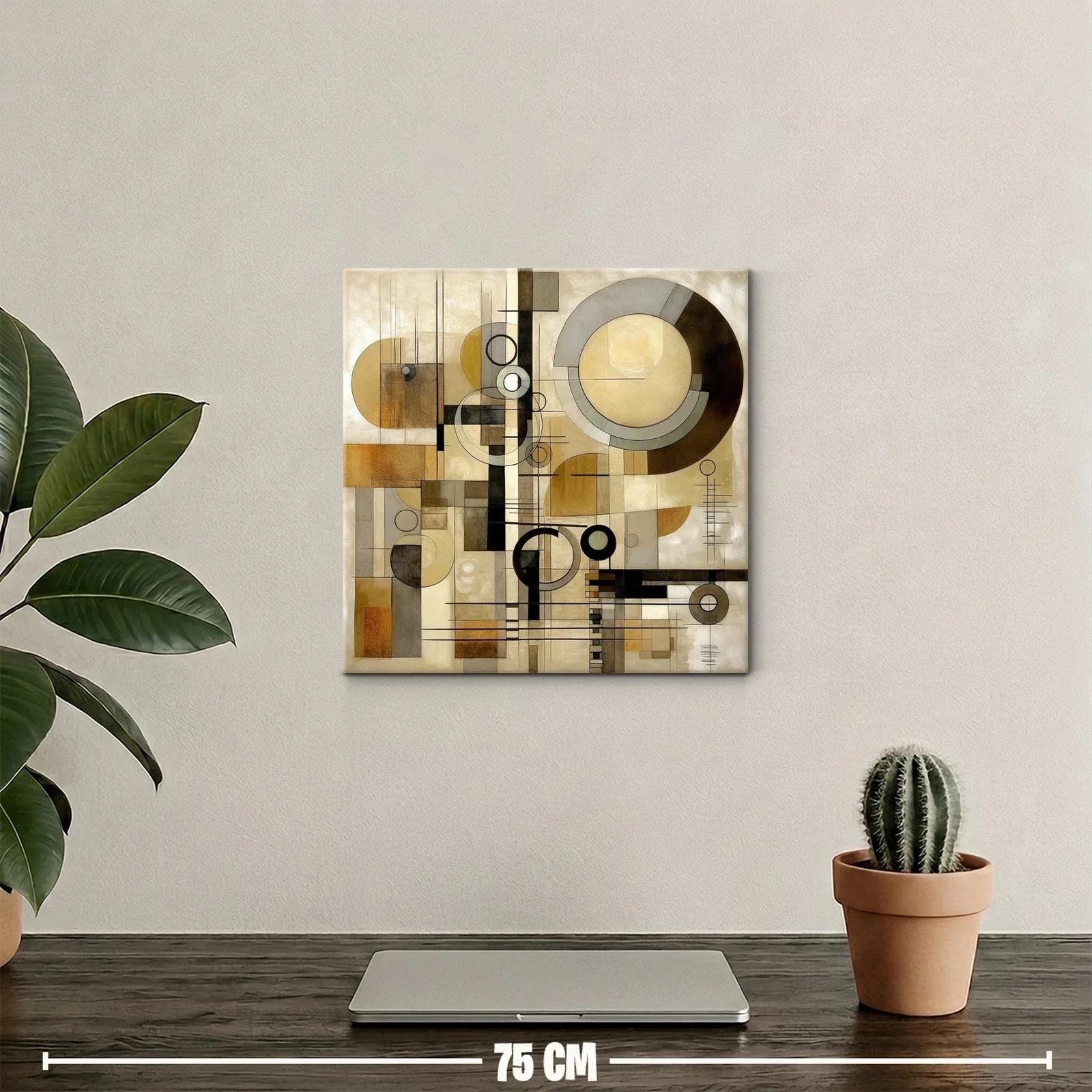 Composición geométrica en tonos tierra y grises — miniatura 2