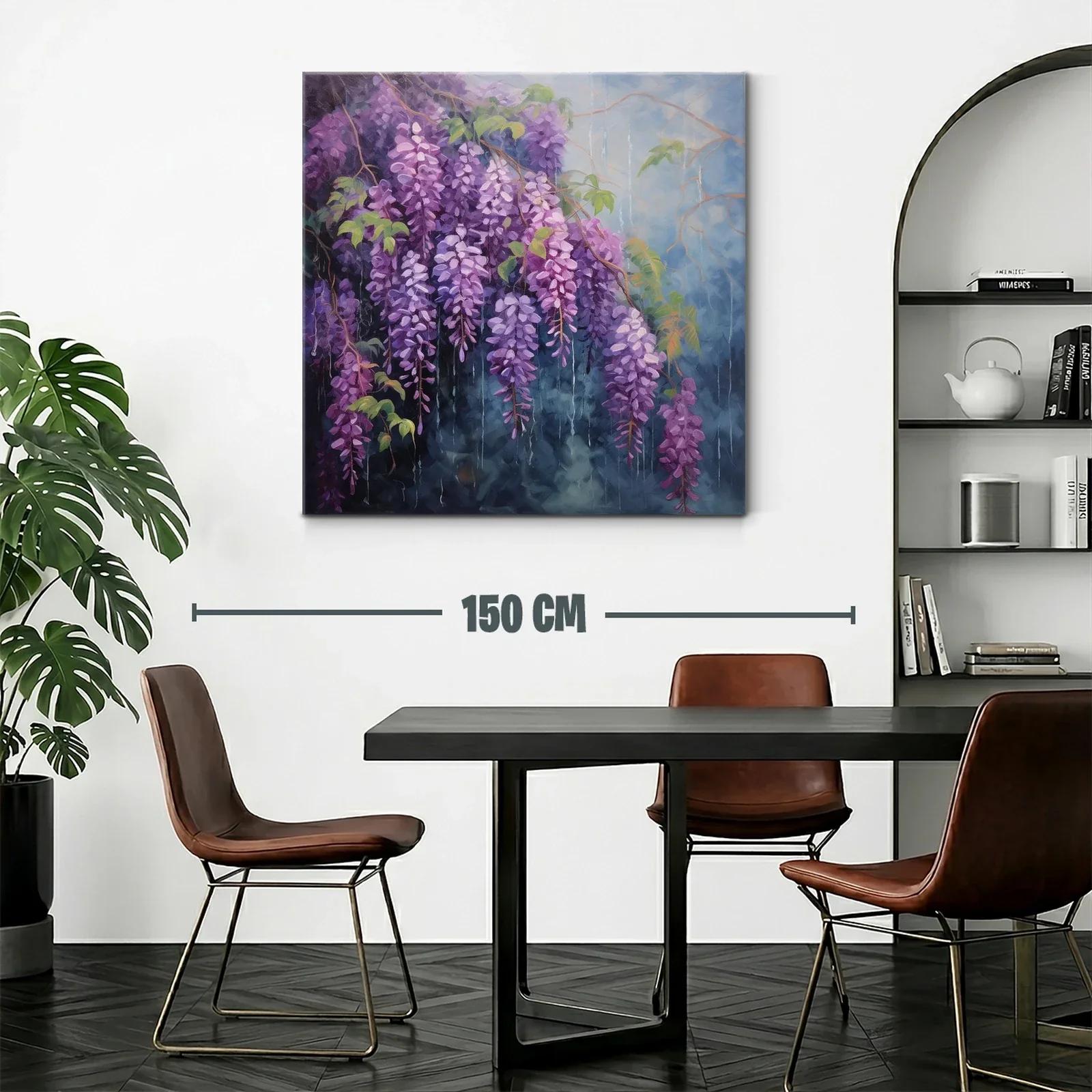 Elegancia floral en cascada con tonos violetas y verdes — miniatura 2