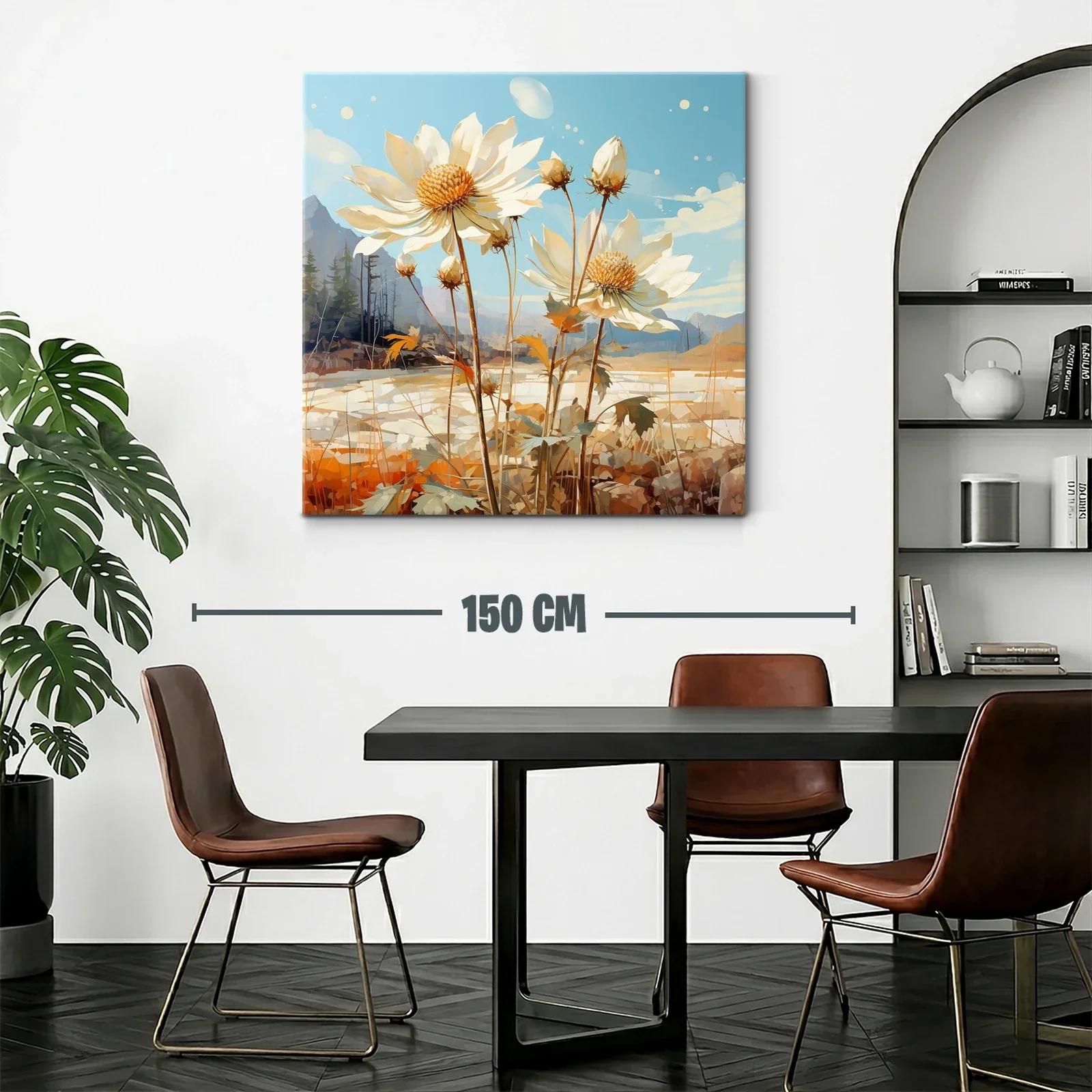 Flores luminosas en paisaje natural sereno — miniatura 2