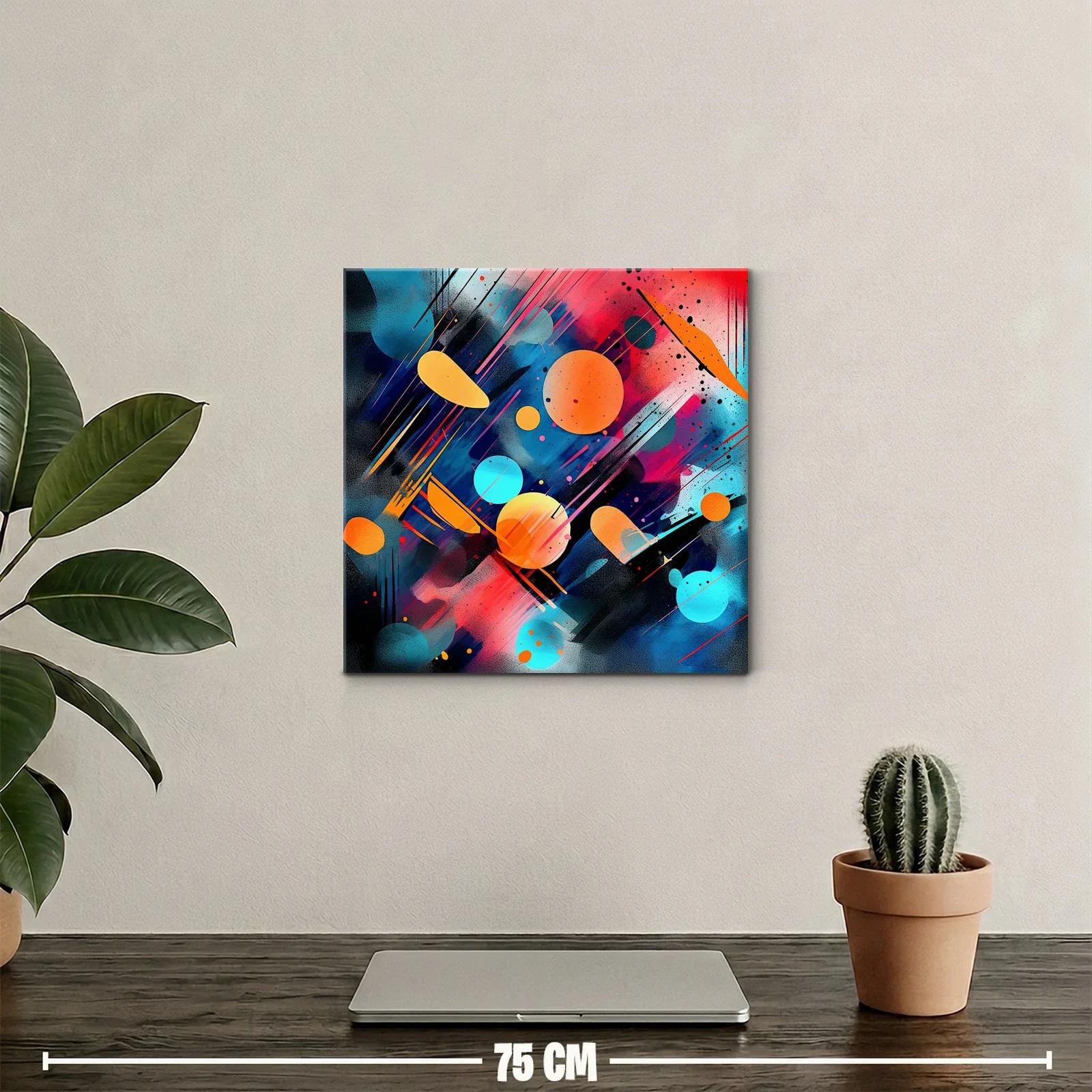 Composición abstracta con esferas vibrantes en movimiento — miniatura 2