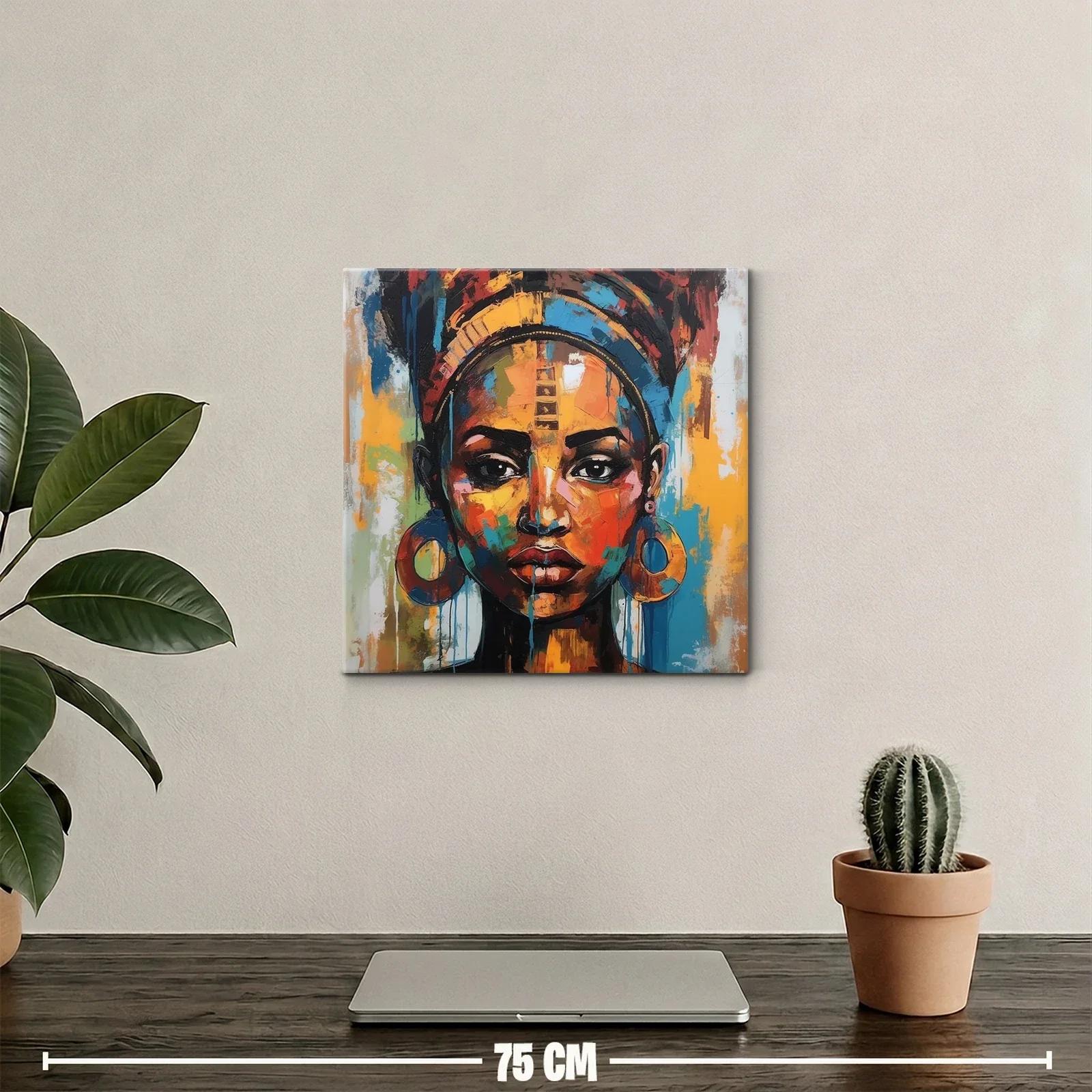 Retrato vibrante de mujer con estilo africano — miniatura 2