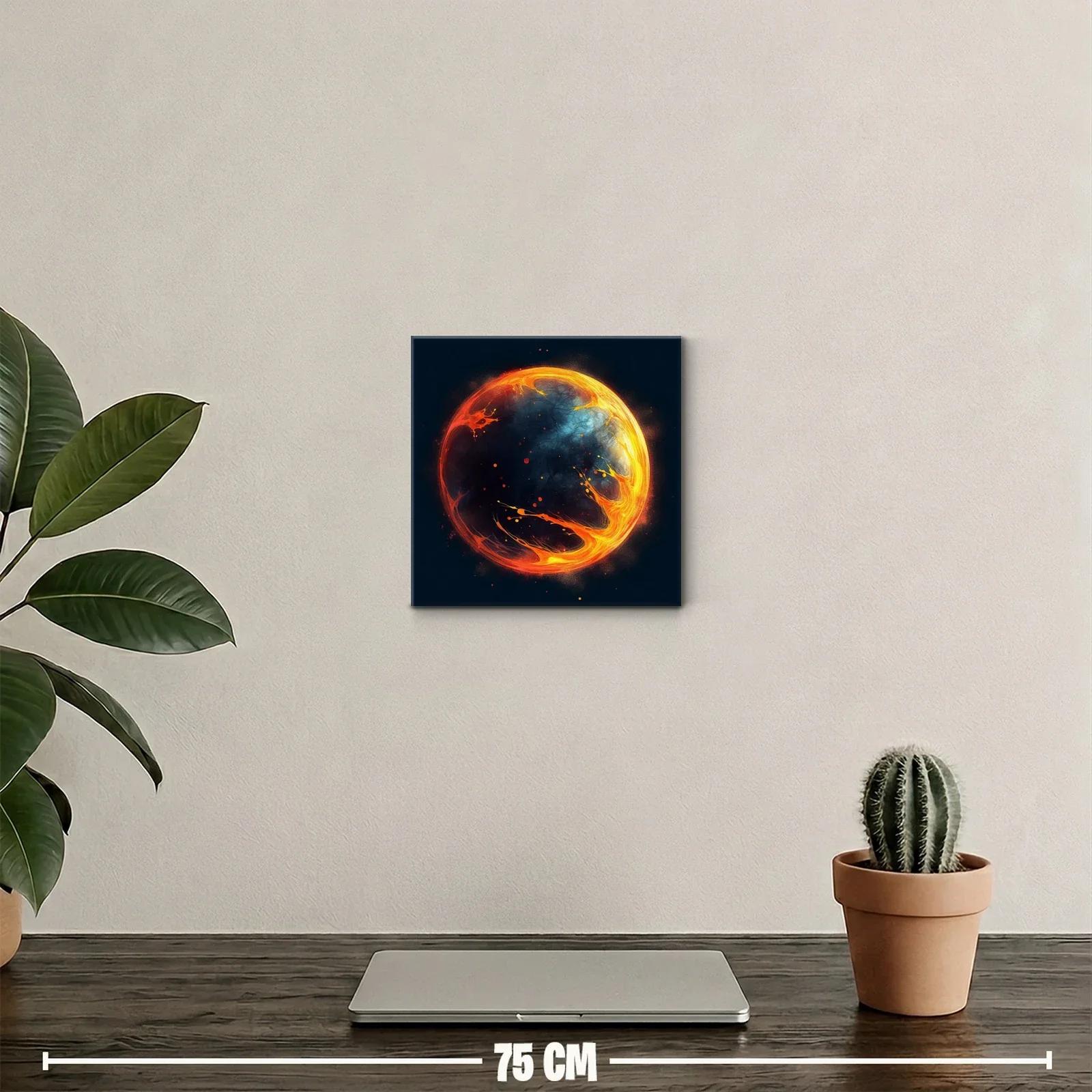 Cuadro decorativo con explosión de llamas y energía cósmica — miniatura 2