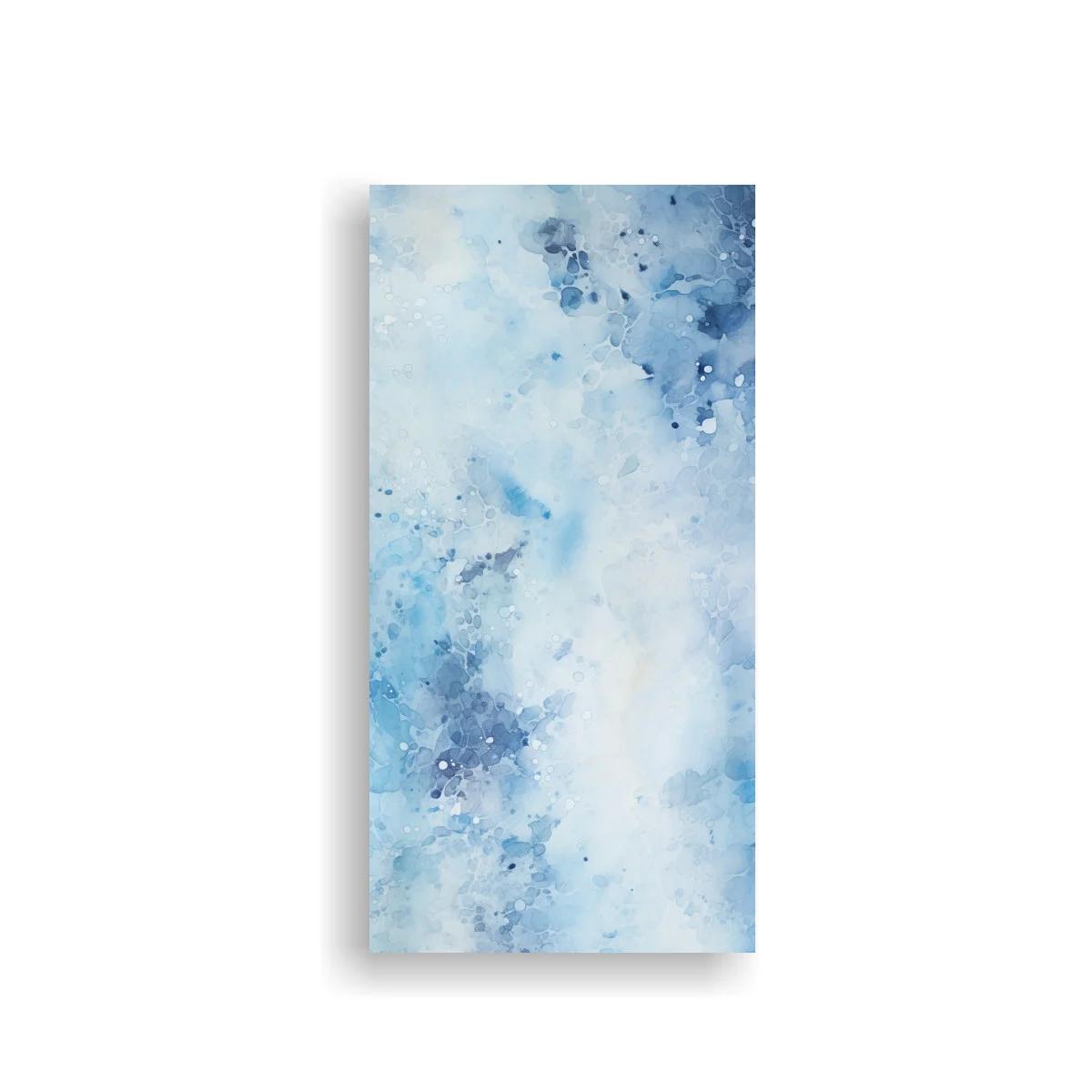 Cuadro textura de acuarela azul con salpicaduras