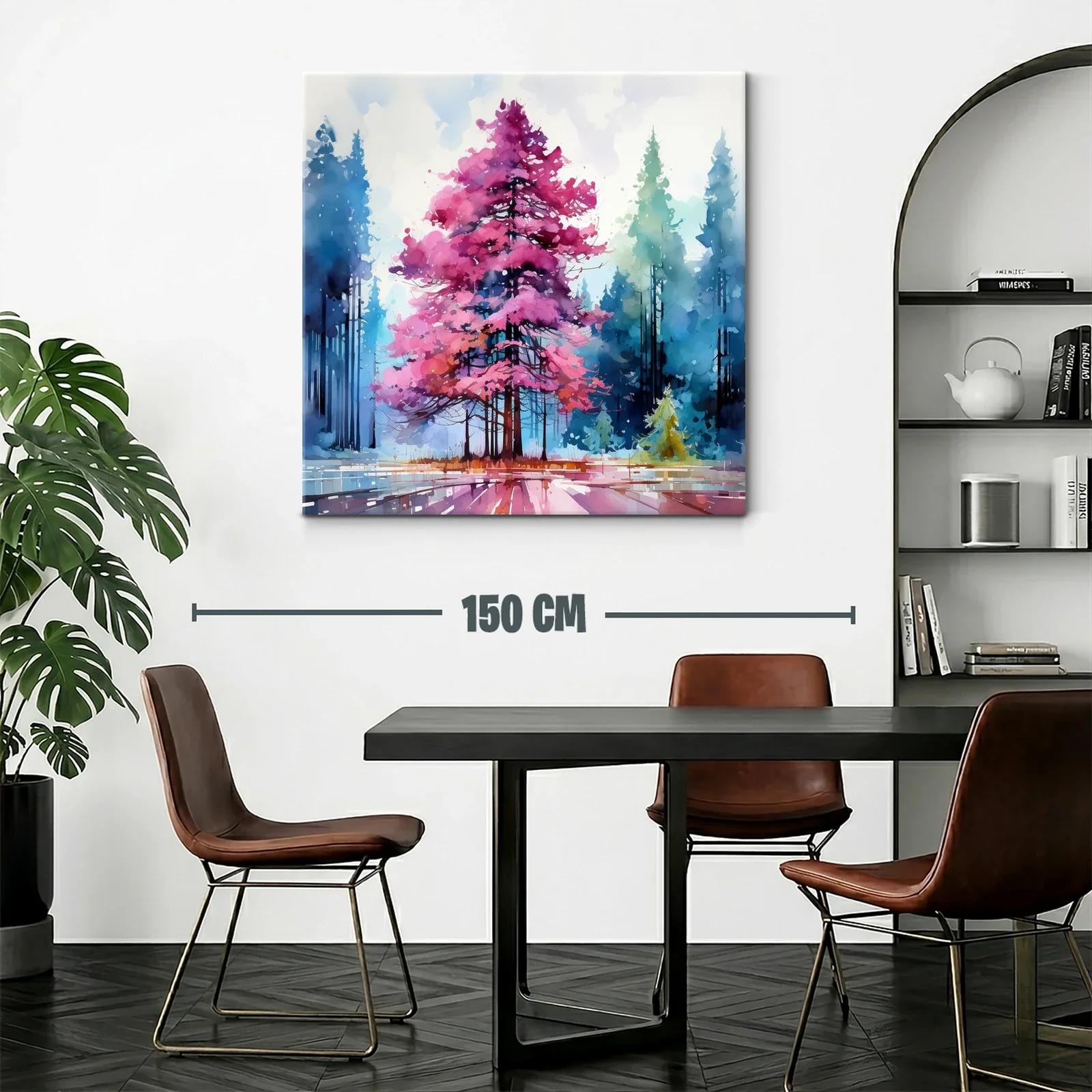 Elegancia natural con tonos vibrantes en paisaje boscoso — miniatura 2