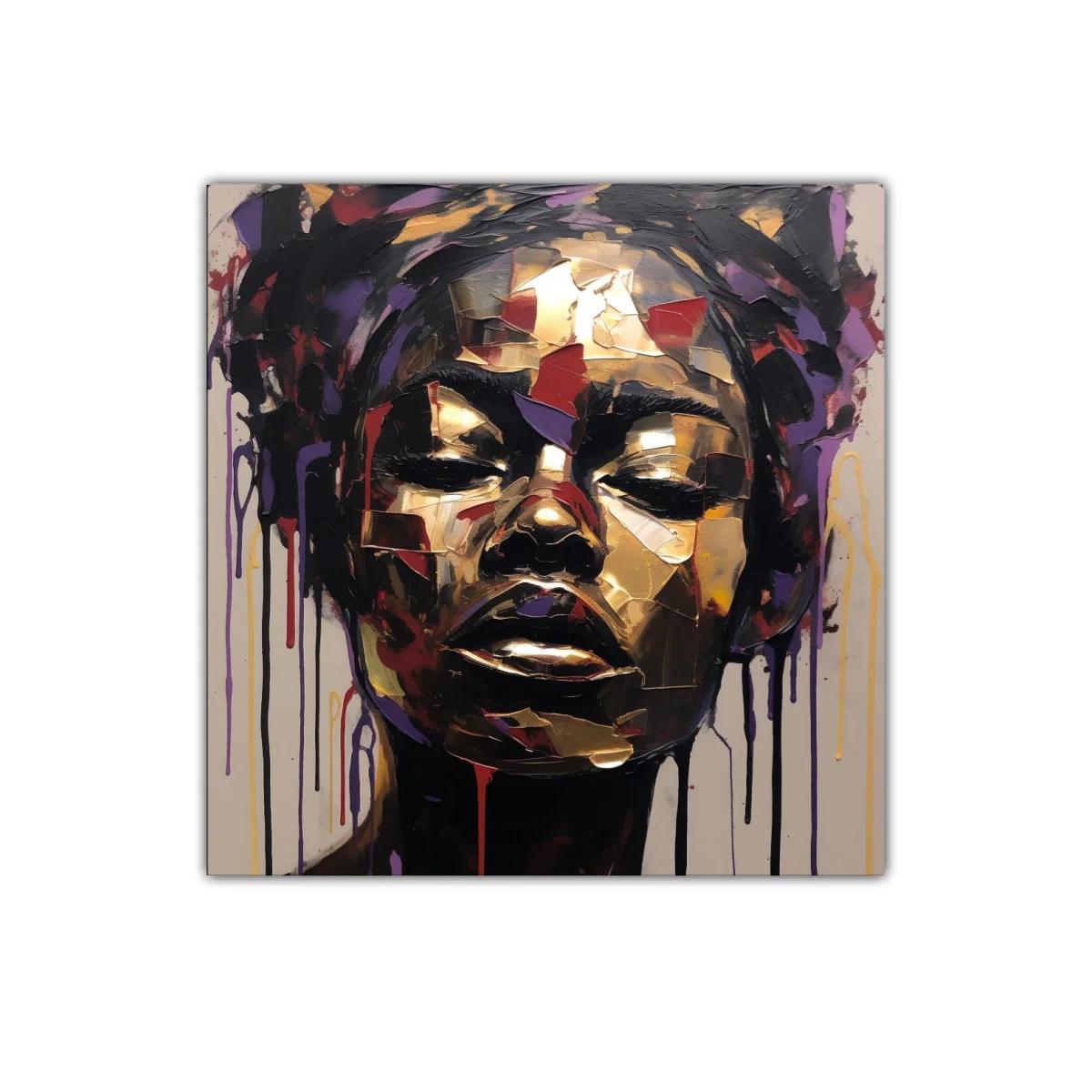 Retrato vibrante con toques metálicos y colores intensos — imagen principal