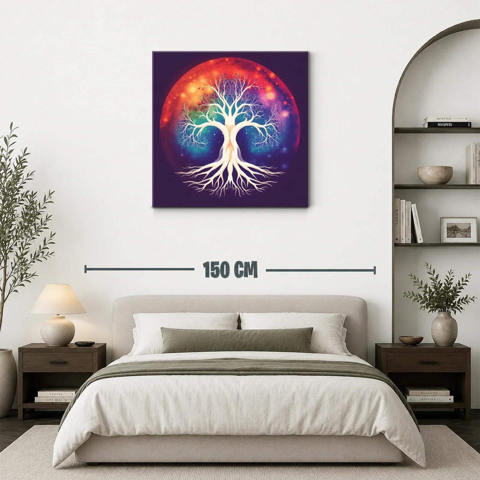 Árbol de la vida iluminado en vibrante fondo cósmico — miniatura 3