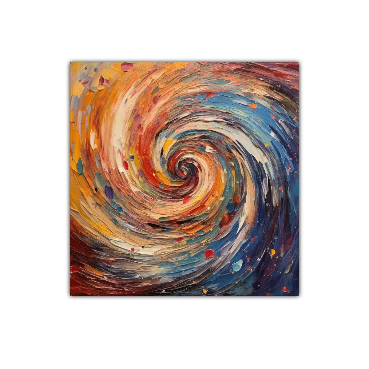 Cuadro abstracto remolino en colores vibrantes