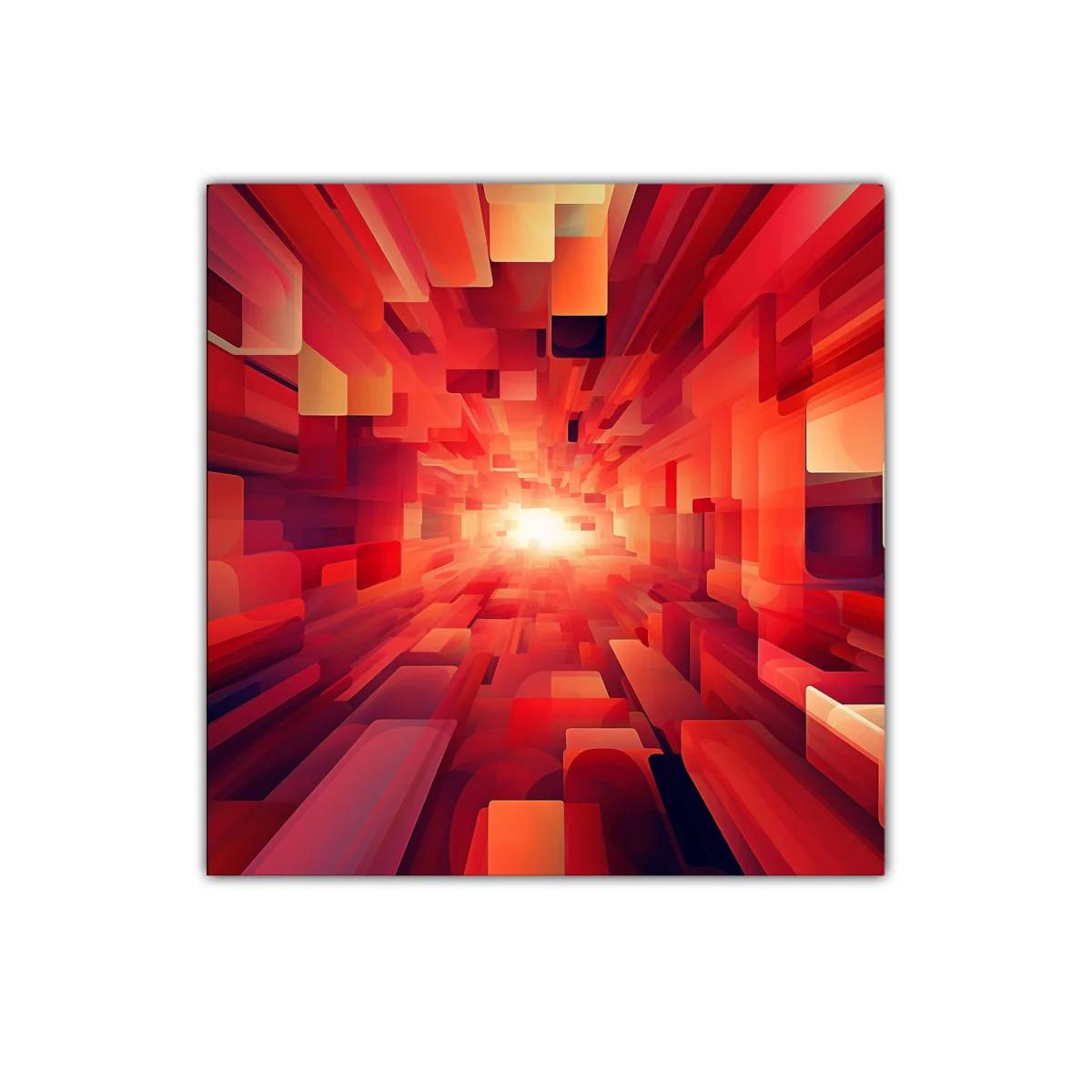 Arte abstracto en tonos cálidos con profundidad luminosa — imagen principal