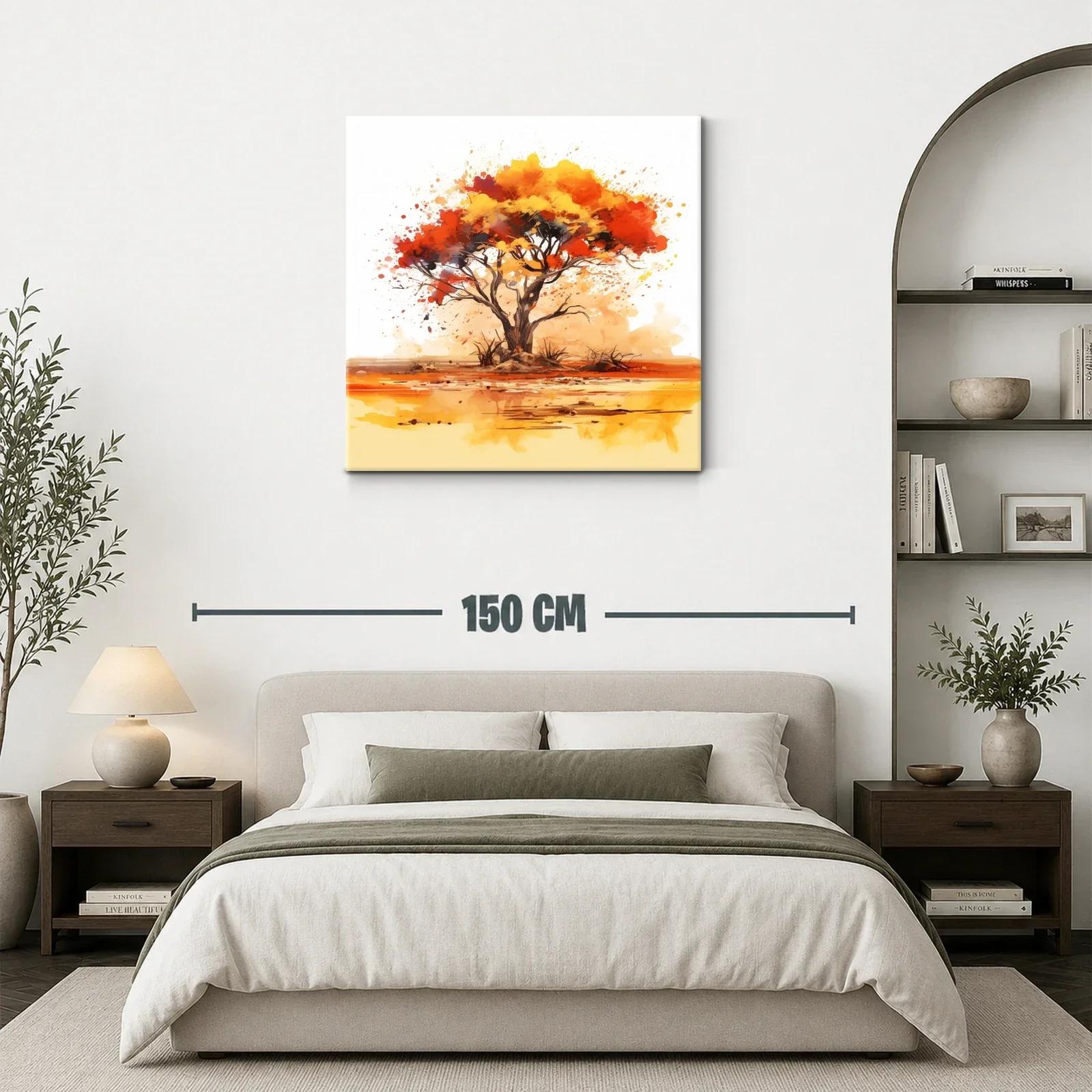 Árbol de otoño vibrante con tonos anaranjados y amarillos — miniatura 3