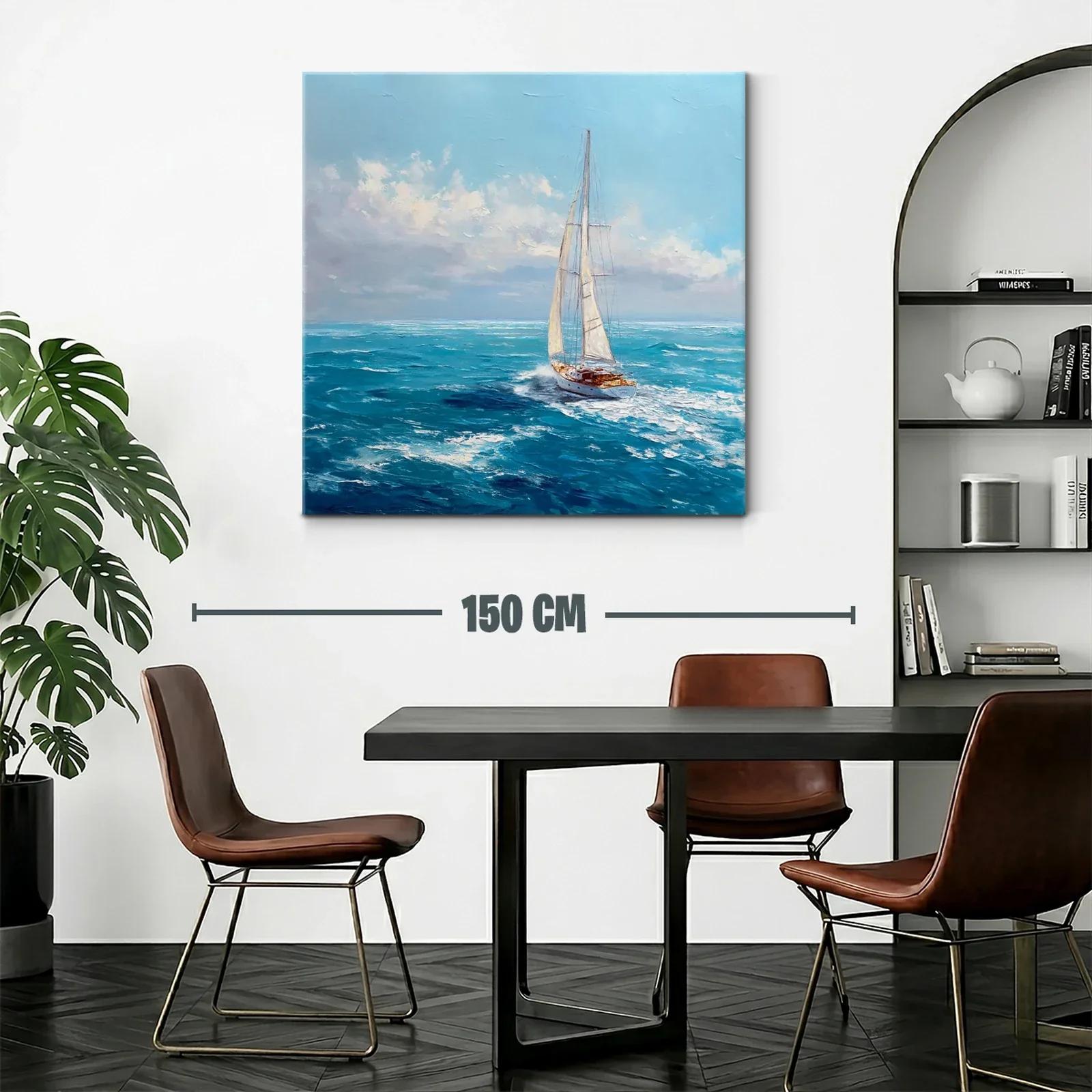 Velero navegando en mar abierto bajo cielo despejado — miniatura 2