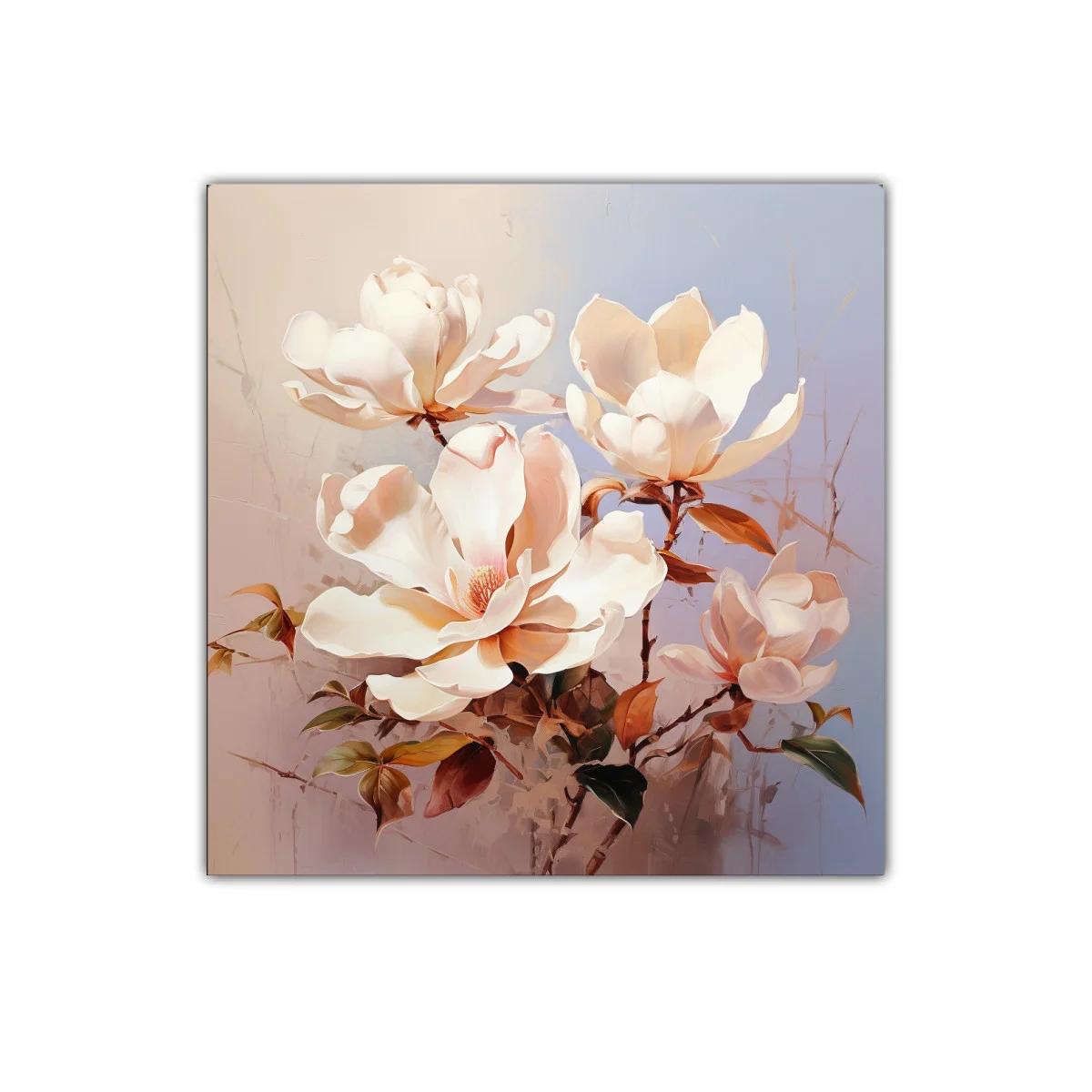 Cuadro decorativo con flores blancas y tonos suaves — imagen principal