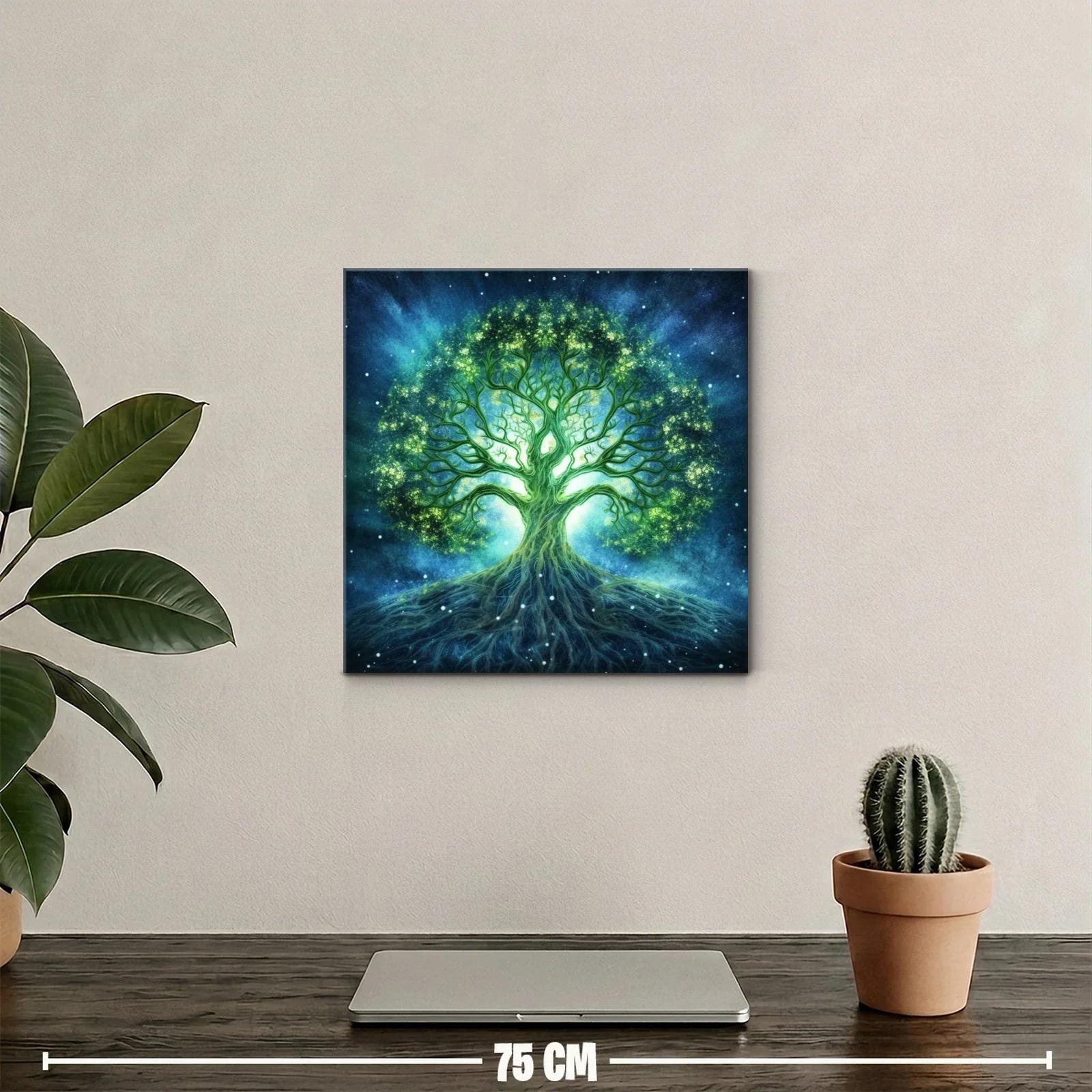 Árbol de la Vida luminoso en tonos azules y verdes — miniatura 2