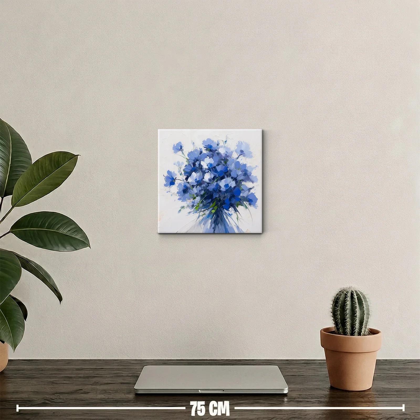 Ramo de flores azules vibrantes para decorar interiores — miniatura 2