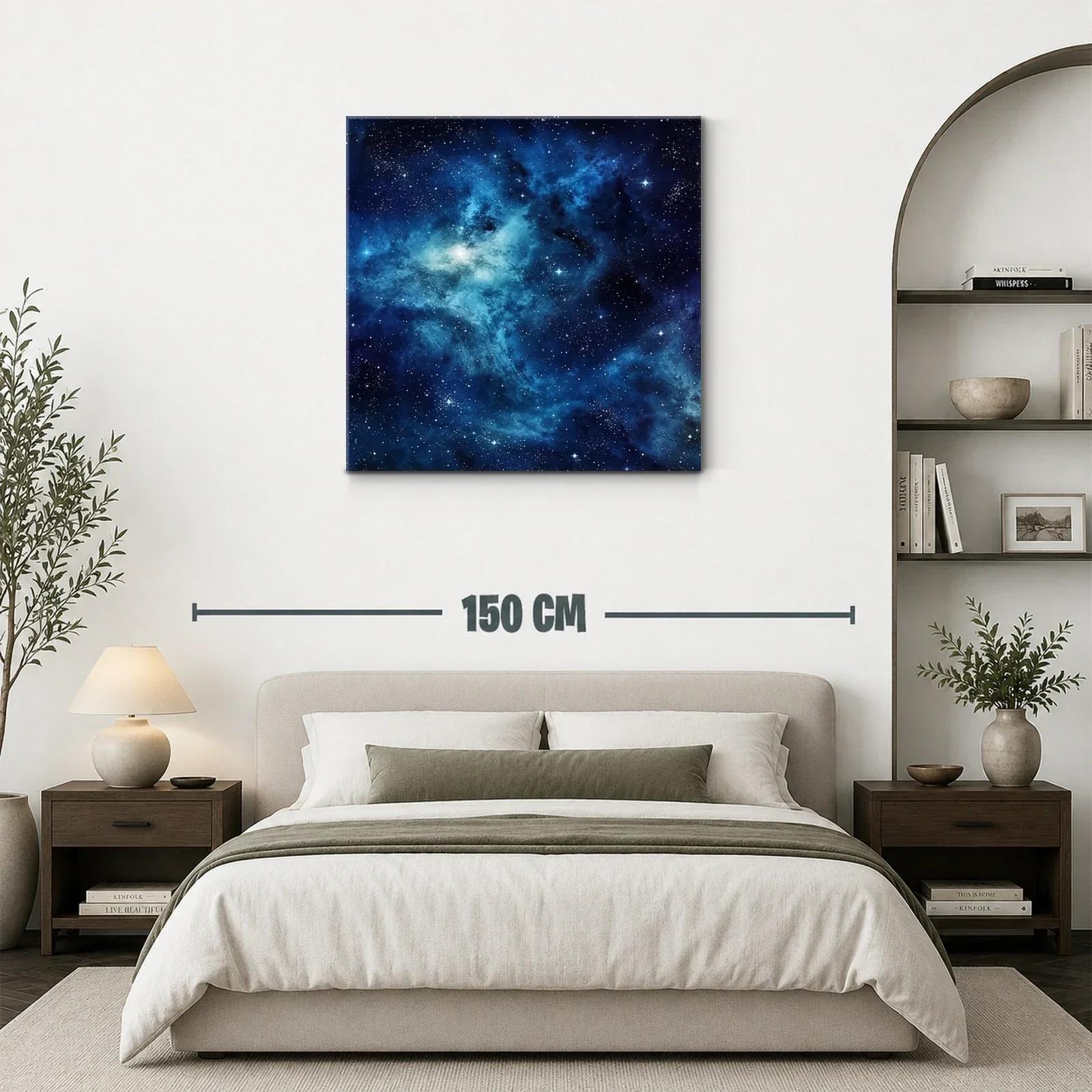 Cielo estrellado en vibrantes tonos azules y negros — miniatura 3