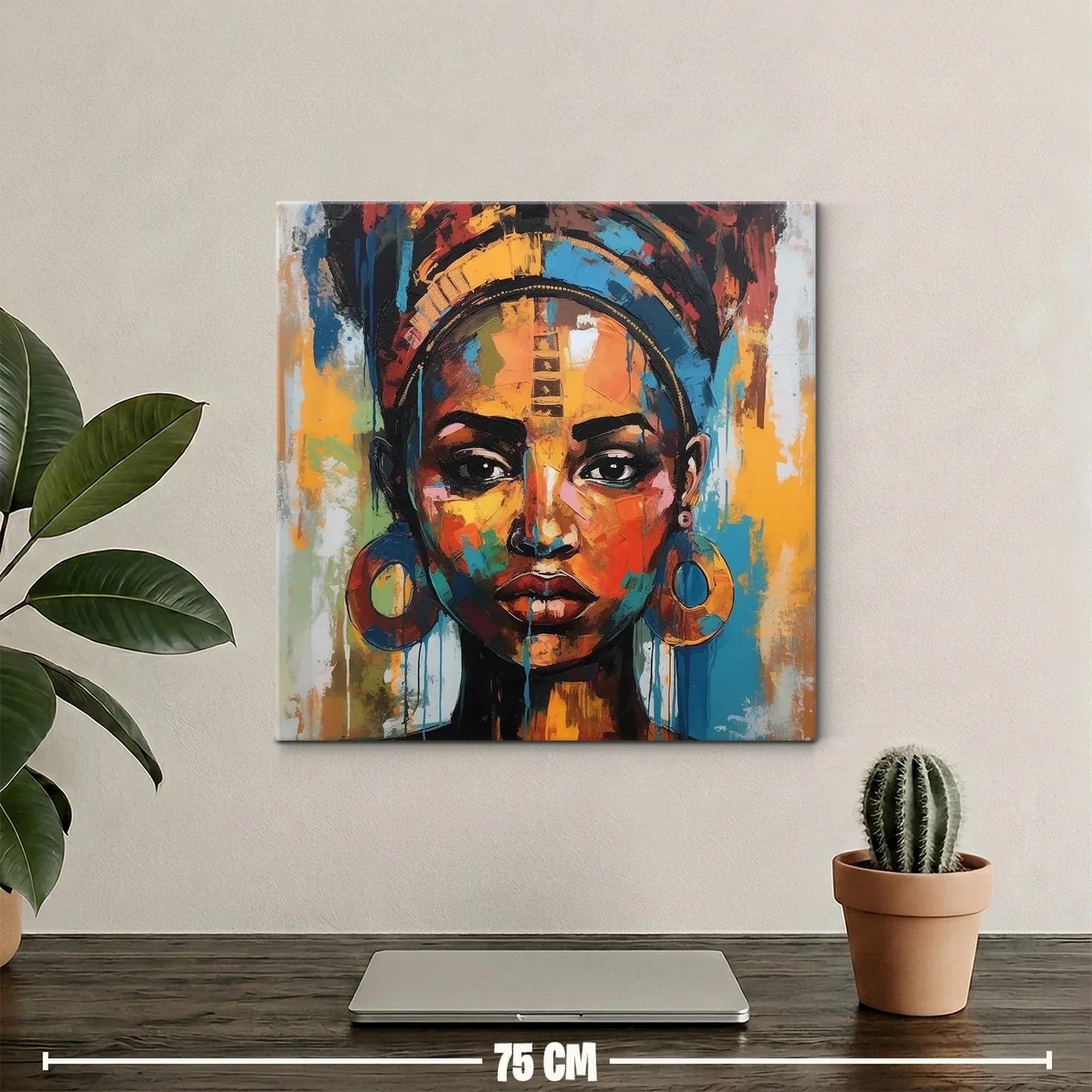 Retrato vibrante de mujer con estilo africano — miniatura 2