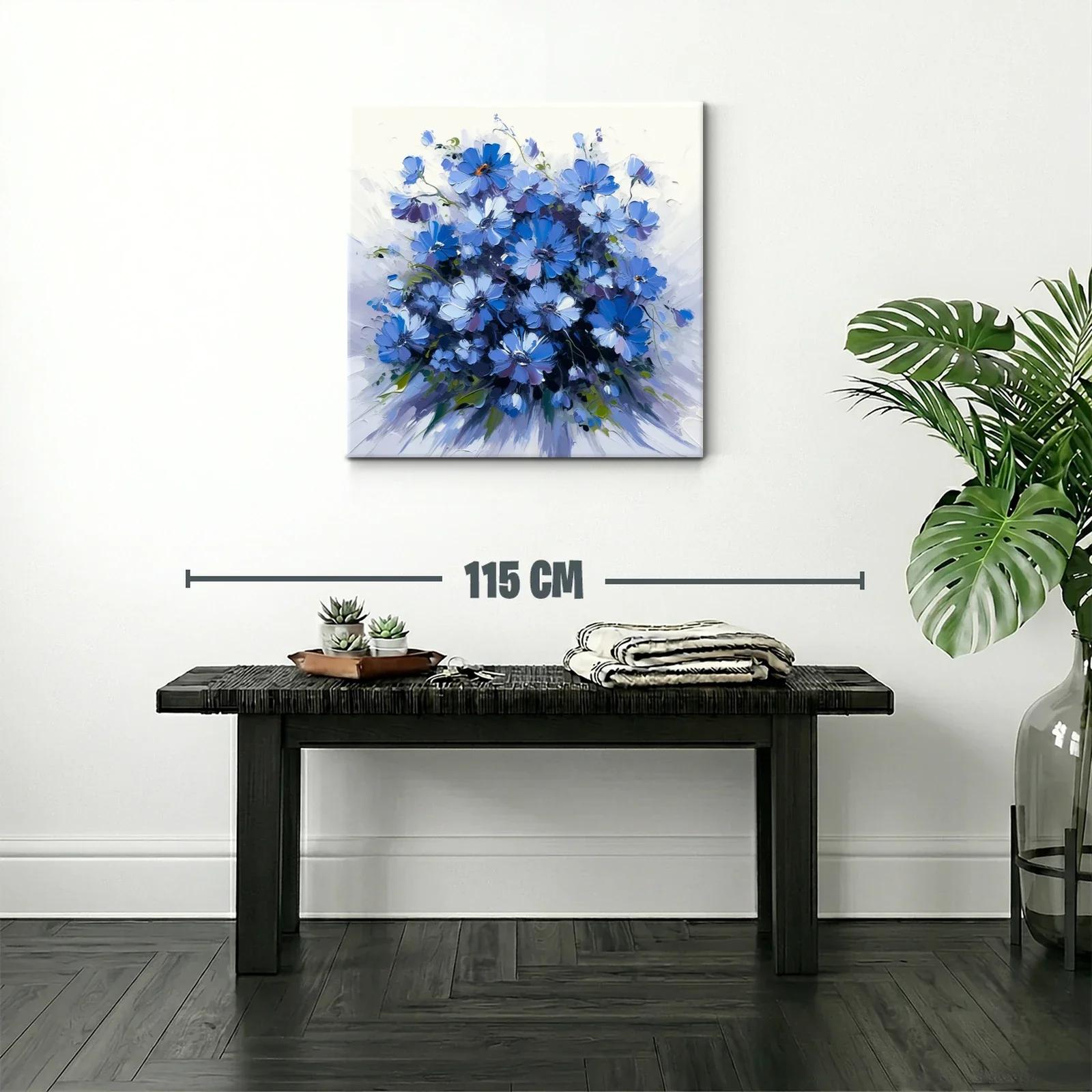Bouquet de flores en tonos azules y lilas vibrantes — miniatura 2