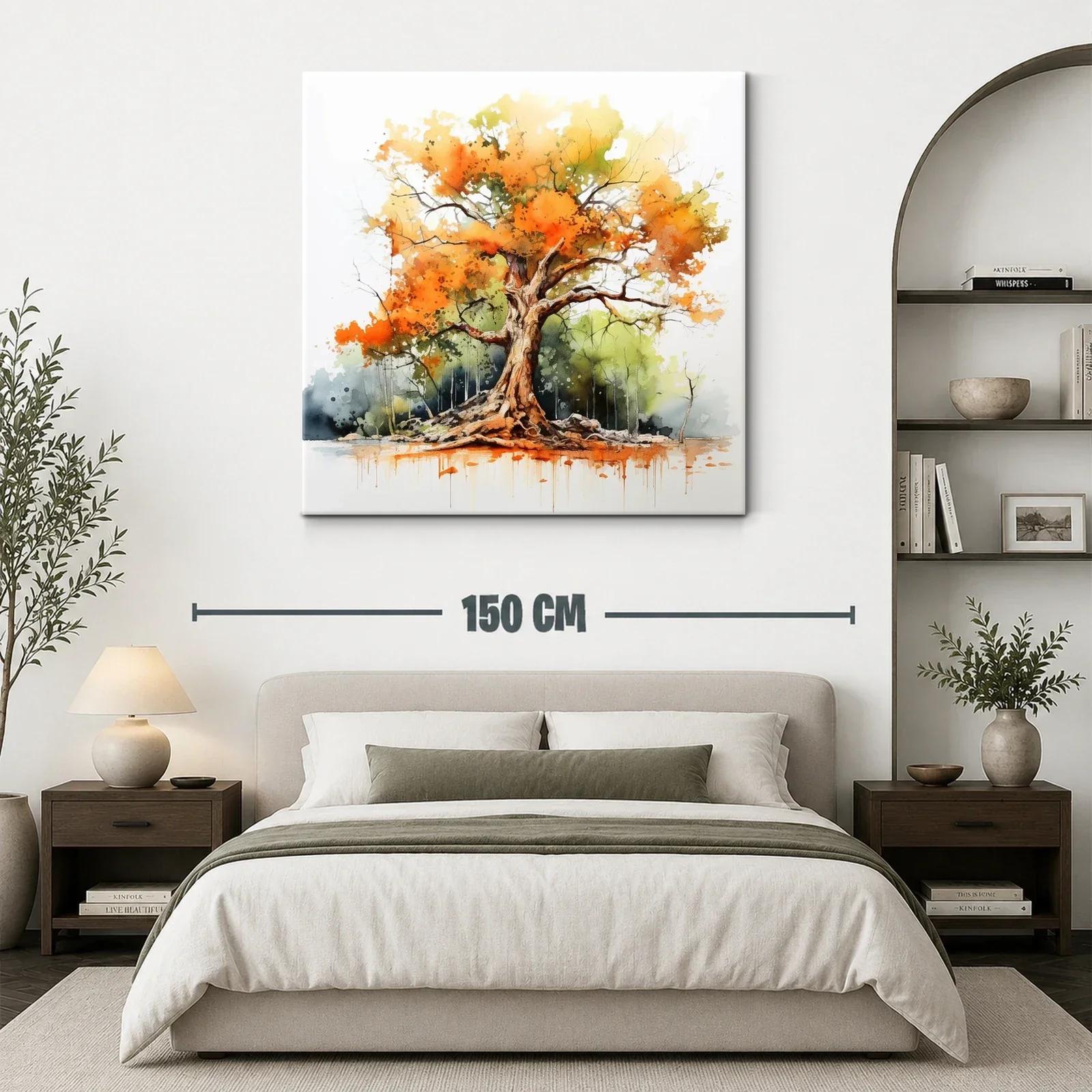 Árbol otoñal con tonos cálidos y vibrantes — miniatura 3