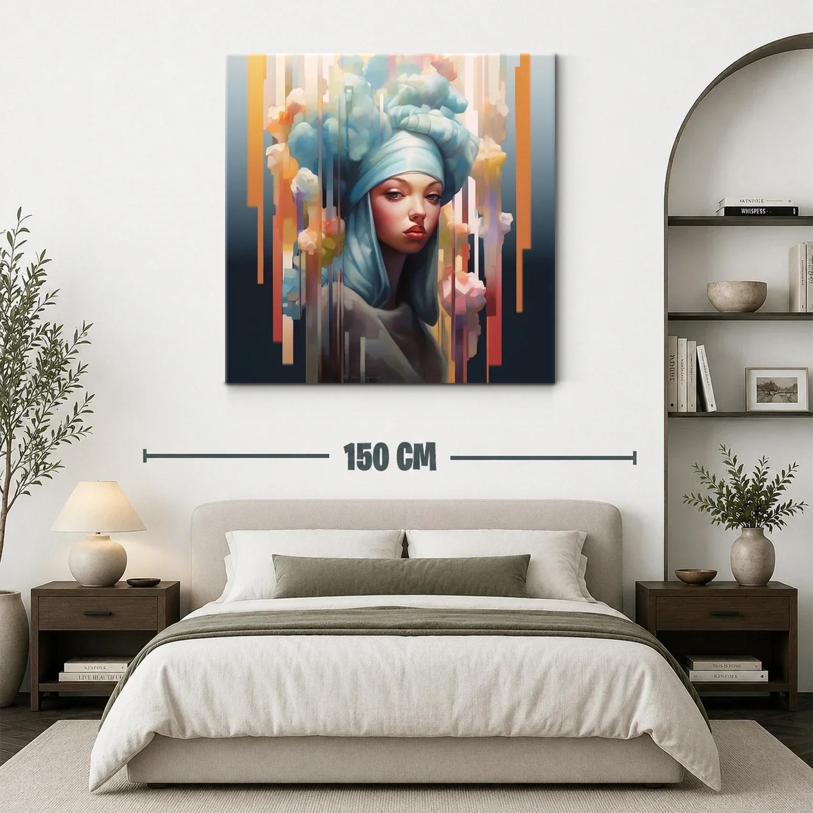 Retrato femenino con turbante y atmósfera etérea — miniatura 3