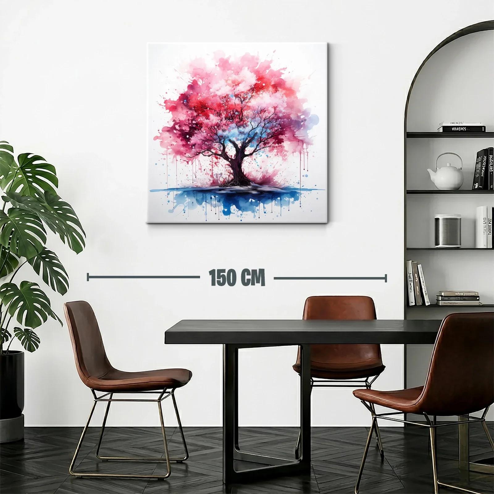 Árbol vibrante entre tonos rosas y azulados — miniatura 2
