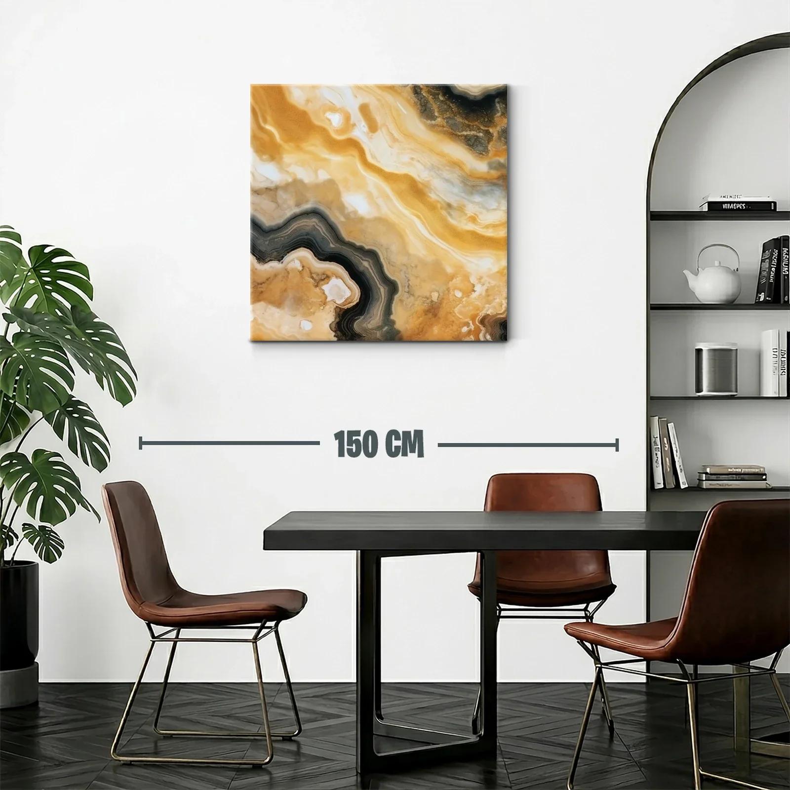 Arte abstracto con tonos cálidos y terrosos para interiores modernos — miniatura 2