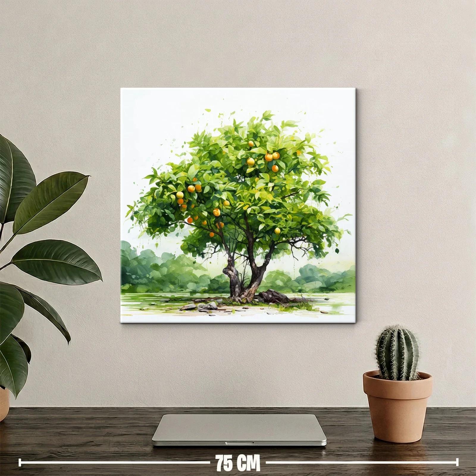 Árbol de frutas naranjas en paisaje natural sereno — miniatura 2